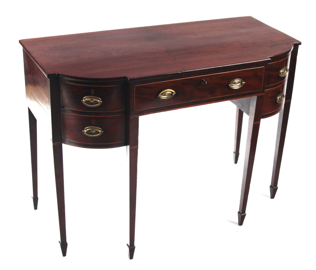 A neat sized George III mahogany sideboard