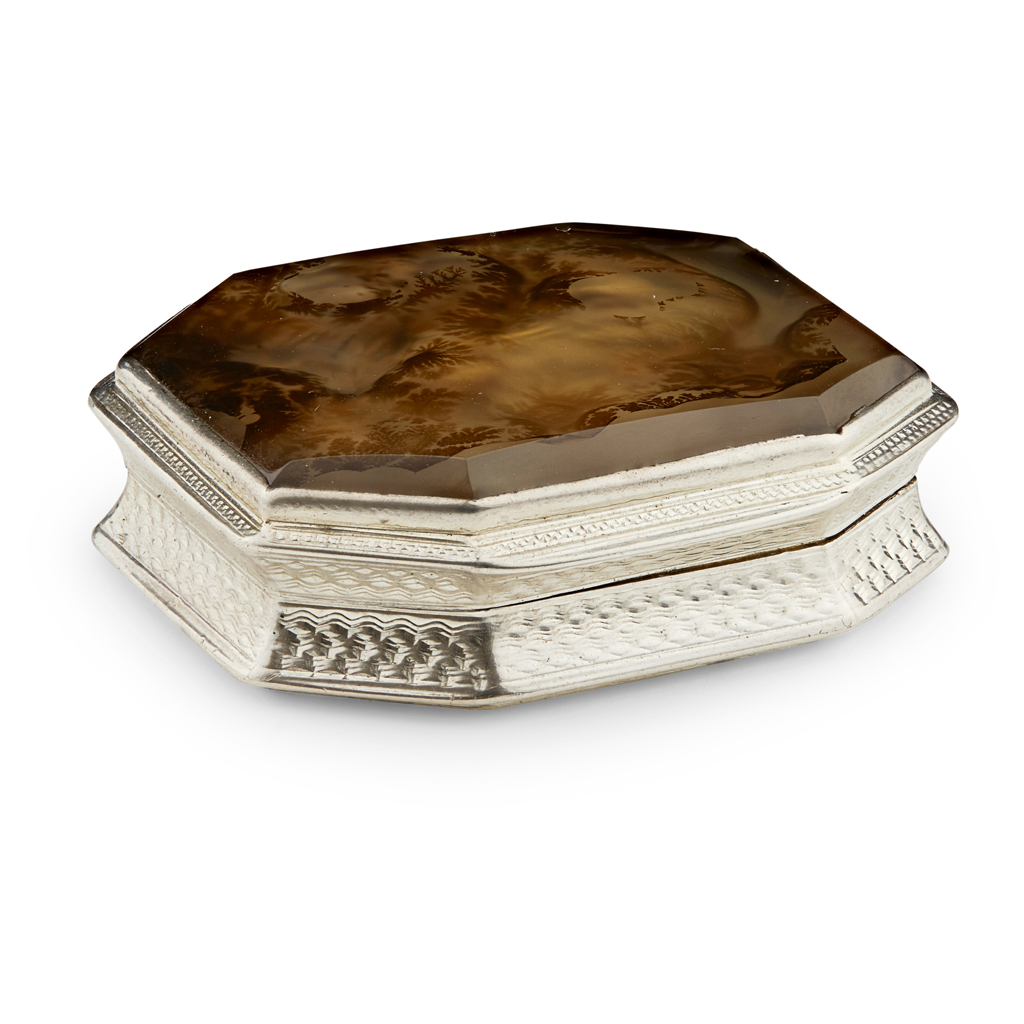 A WILLIAM IV SCOTTISH HARDSTONE VINAIGRETTE