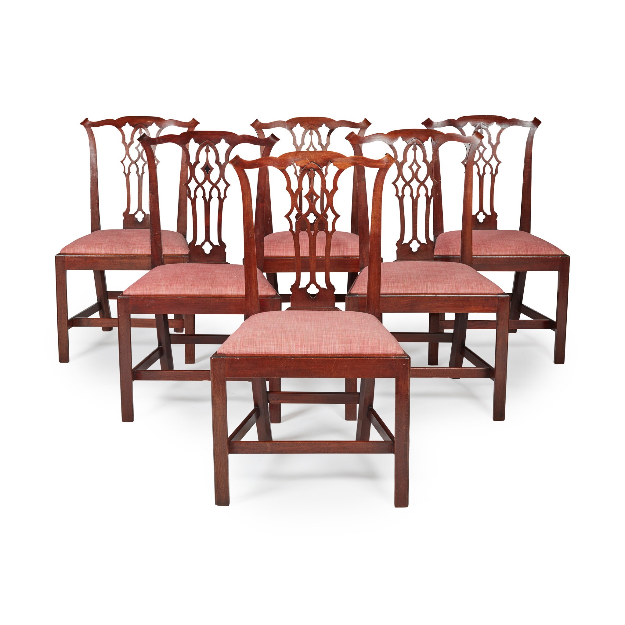 SET OF SIX GEORGIAN STYLE MAHOGANY DINING CHAIRS
