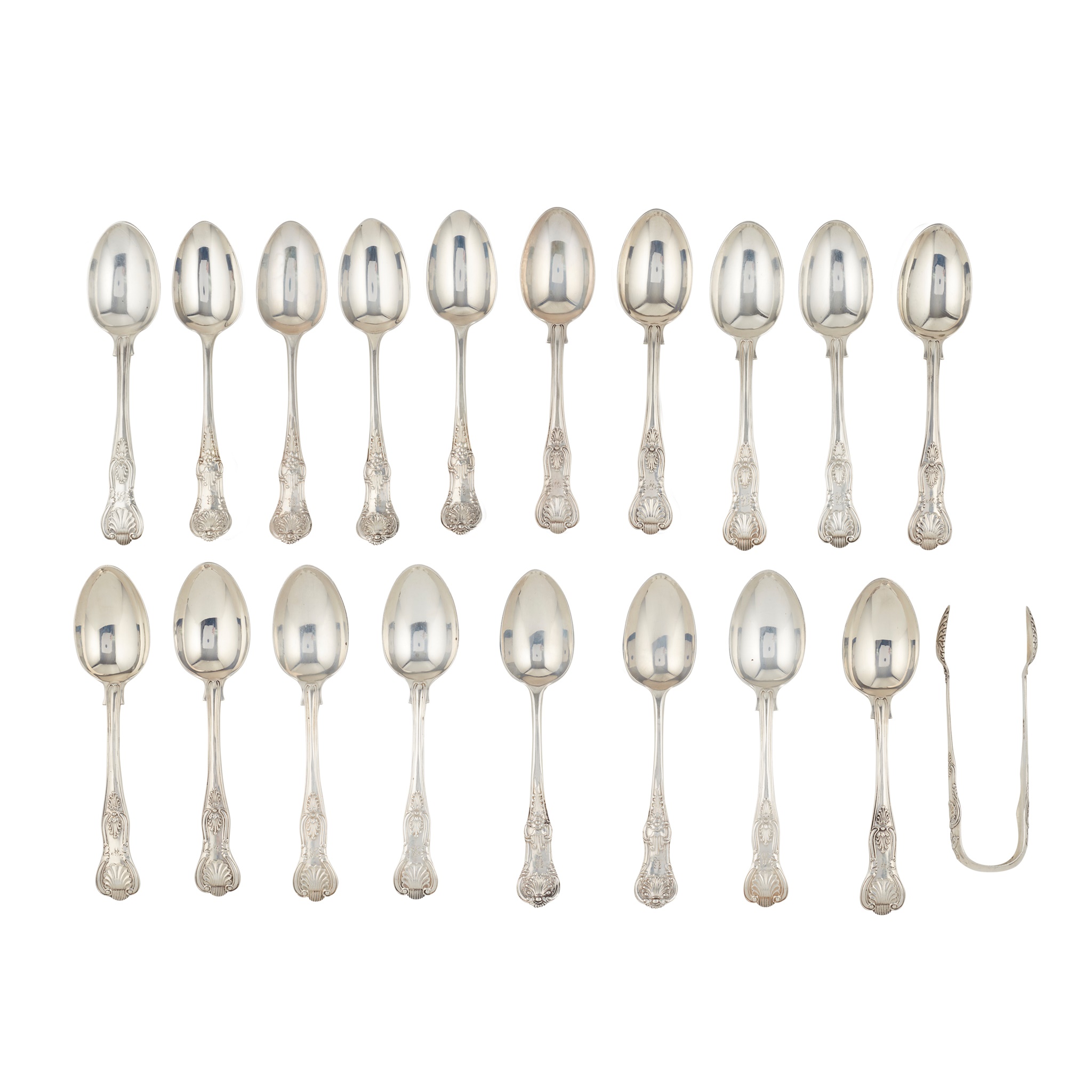 A matched set of twelve Victorian dessert spoons
