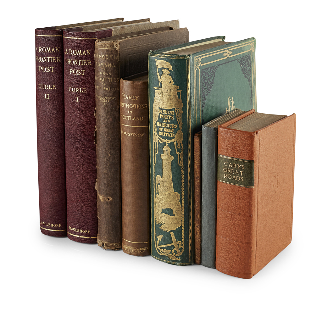 8 VOLUMES RELATING TO ROMANS IN BRITAIN, & TRAVEL, COMPRISING