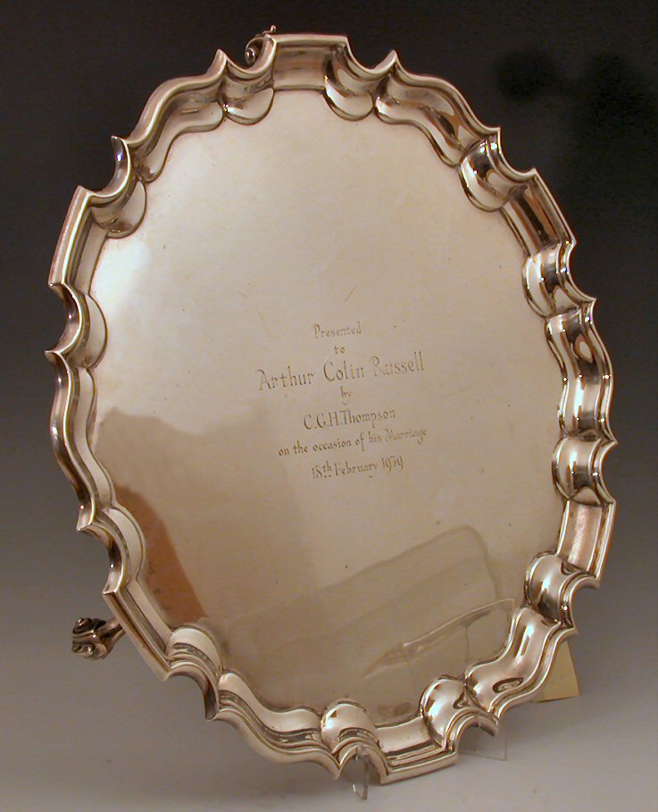 A large circular salver