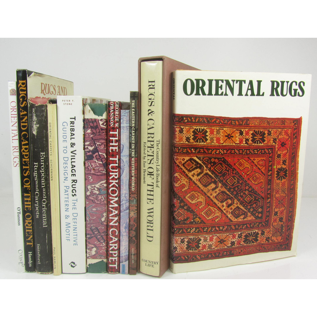Oriental Rugs and Carpets, a collection of 38 volumes, including Kendrick, A.F. & C.E.C. Tattersall