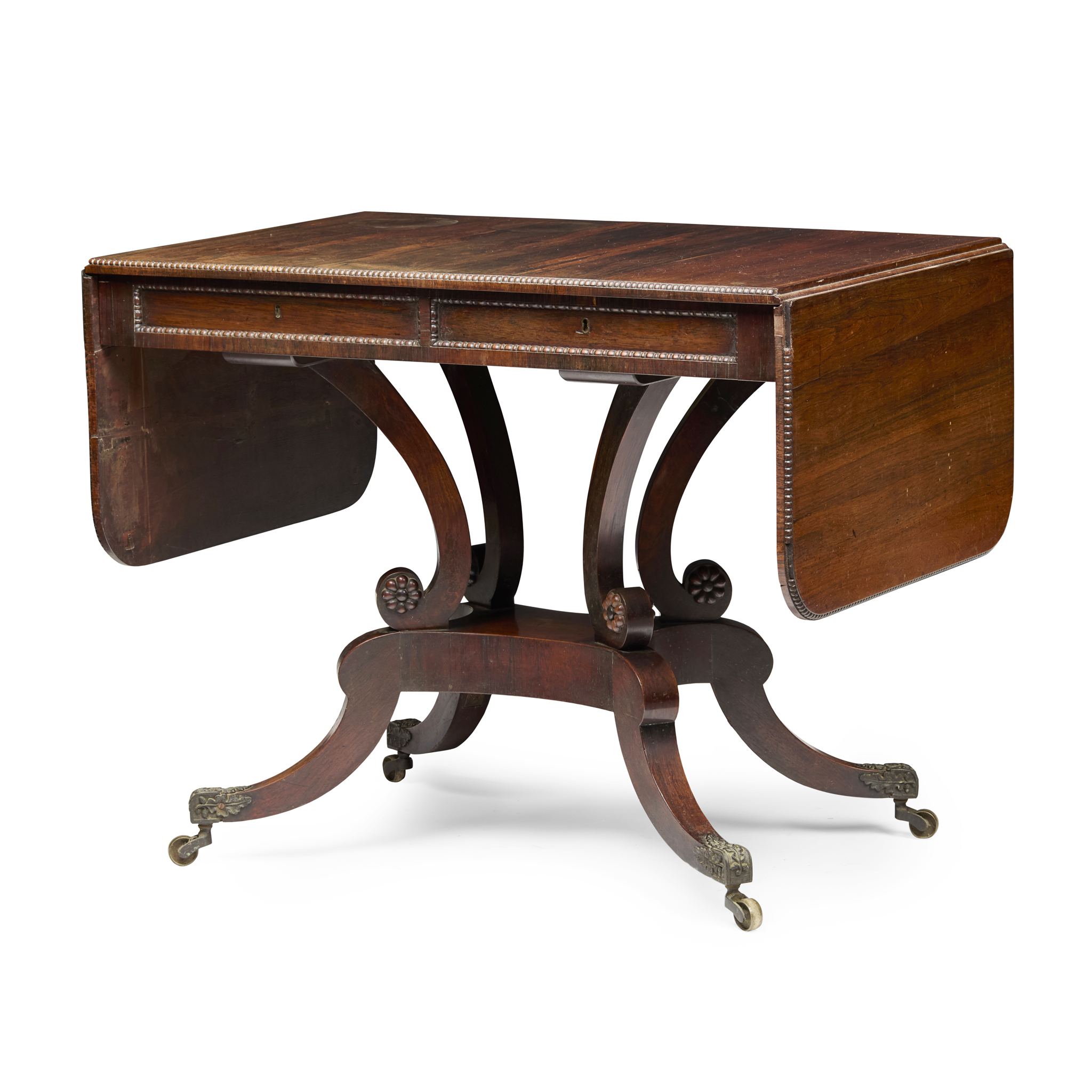 SCOTTISH REGENCY ROSEWOOD SOFA TABLE, ATTRIBUTED TO WILLIAM TROTTER