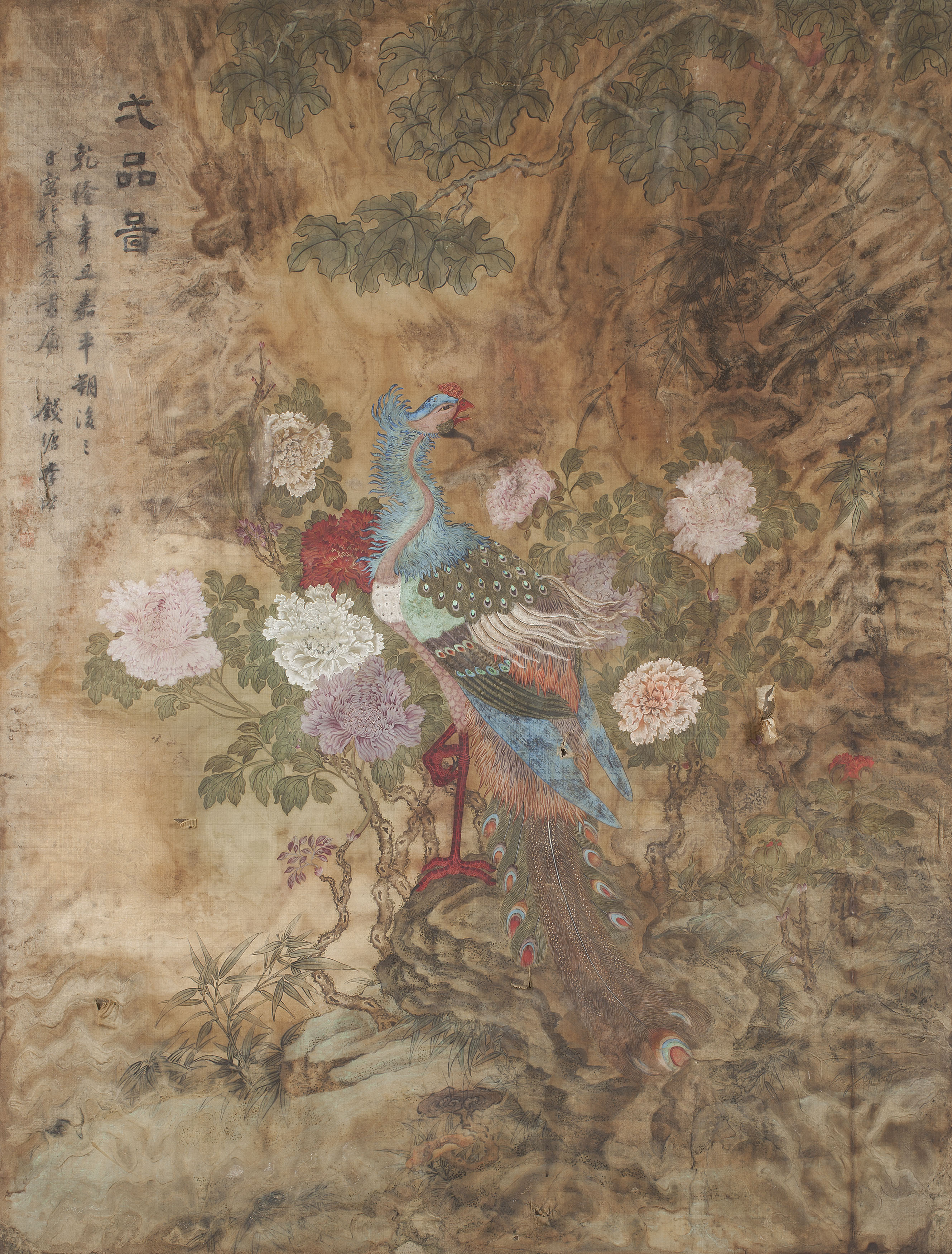 LARGE CHINESE PAINTING ON SILK