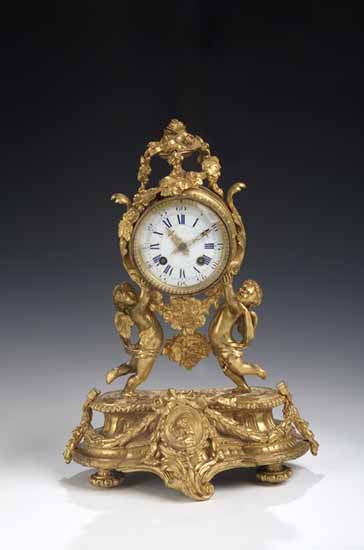 A 19th century French ormolu mantel clock