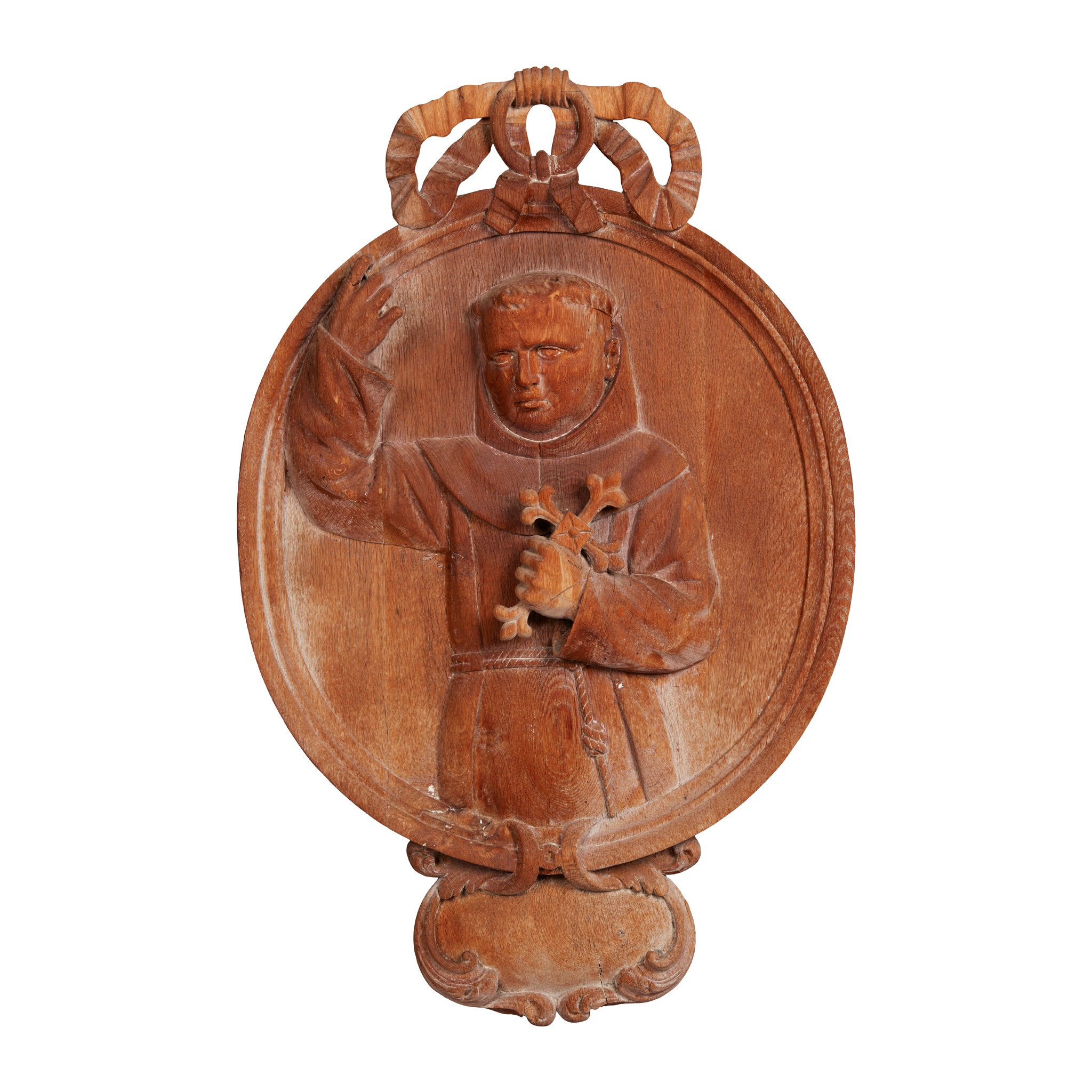 GERMAN CARVED DEAL PANEL OF SAINT FRANCIS
