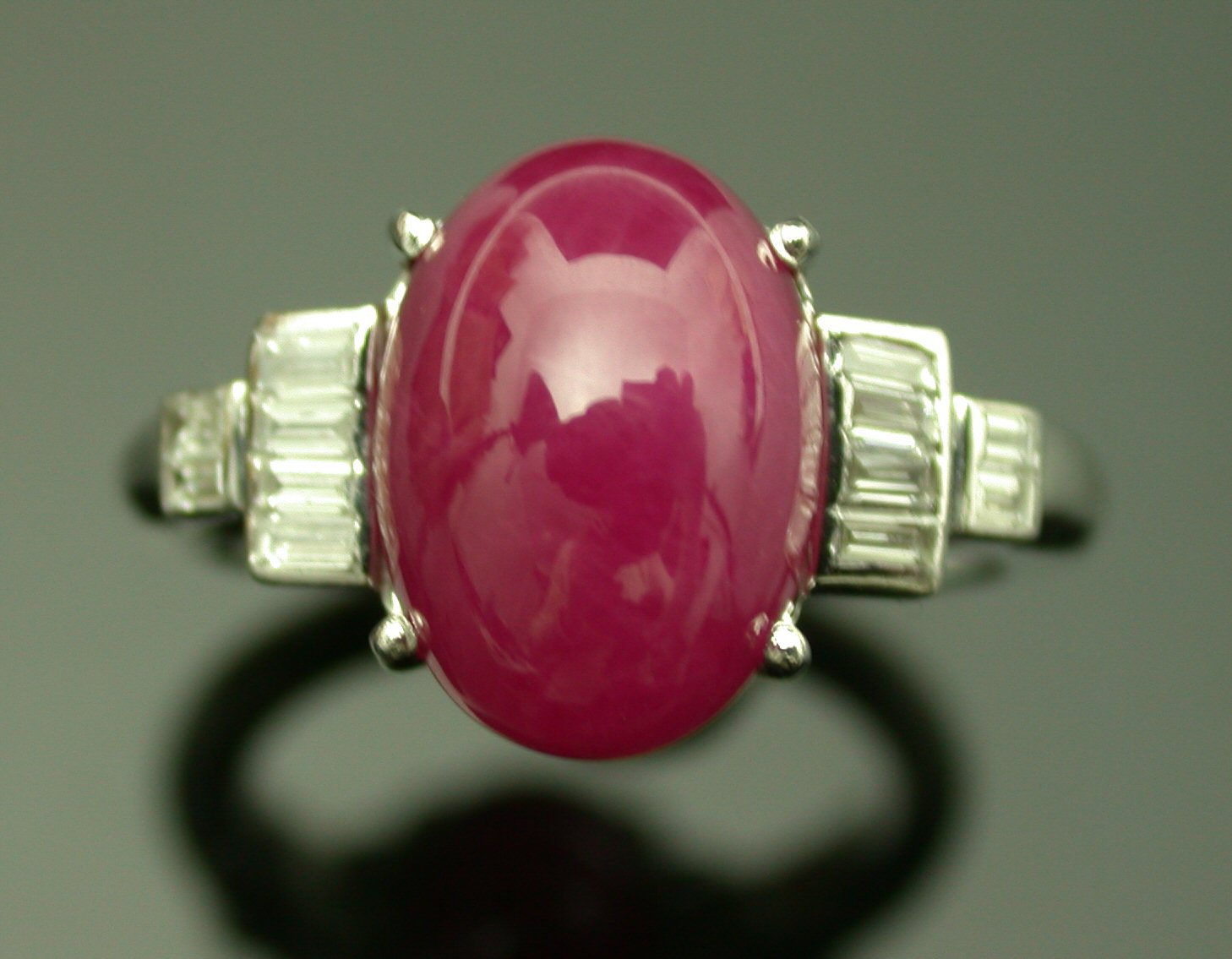 A ruby and diamond ring,