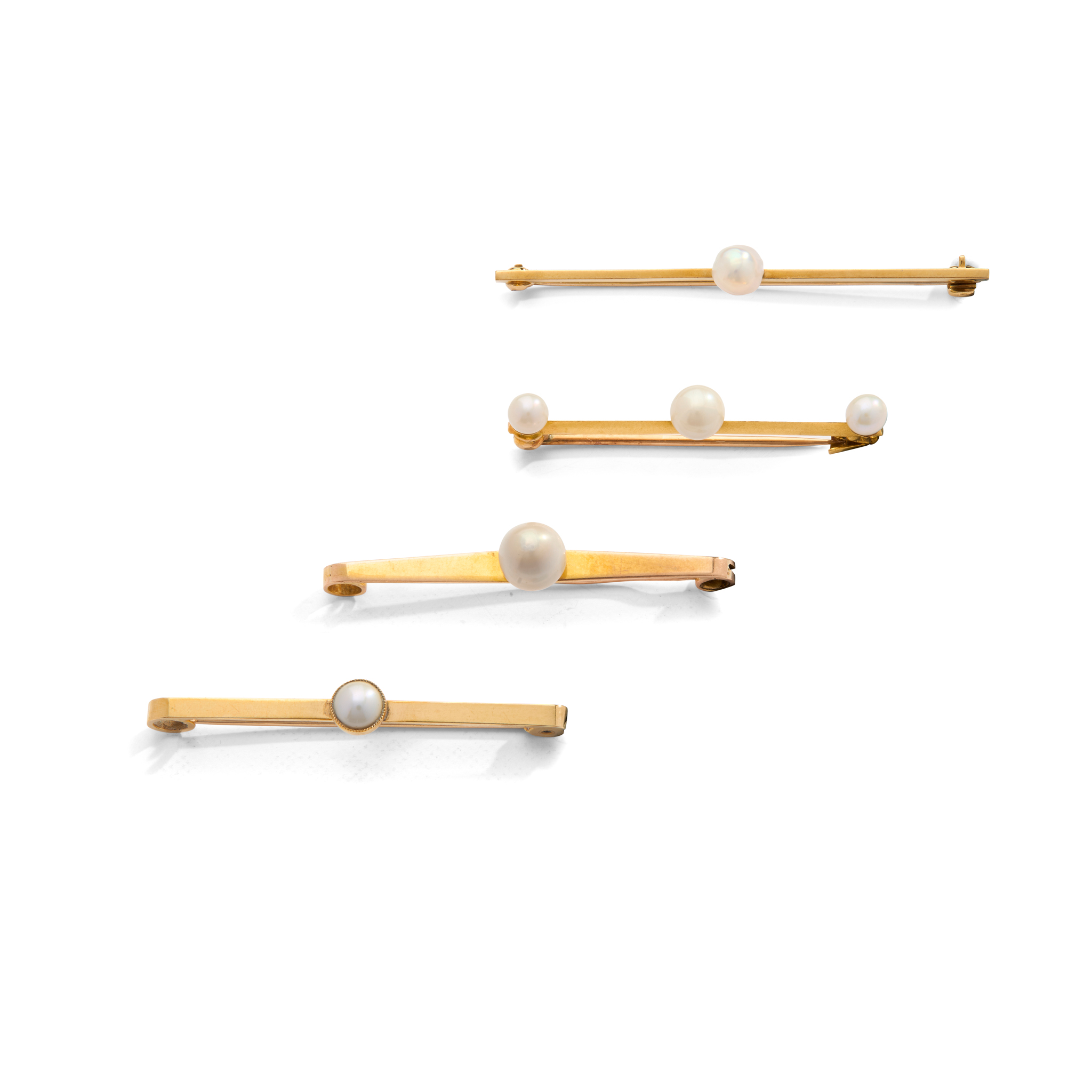 A COLLECTION OF FOUR SCOTTISH FRESHWATER PEARL BROOCHES