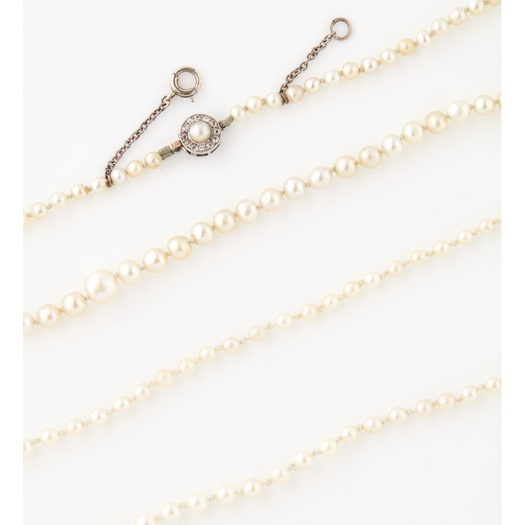 Two pearl set necklaces
