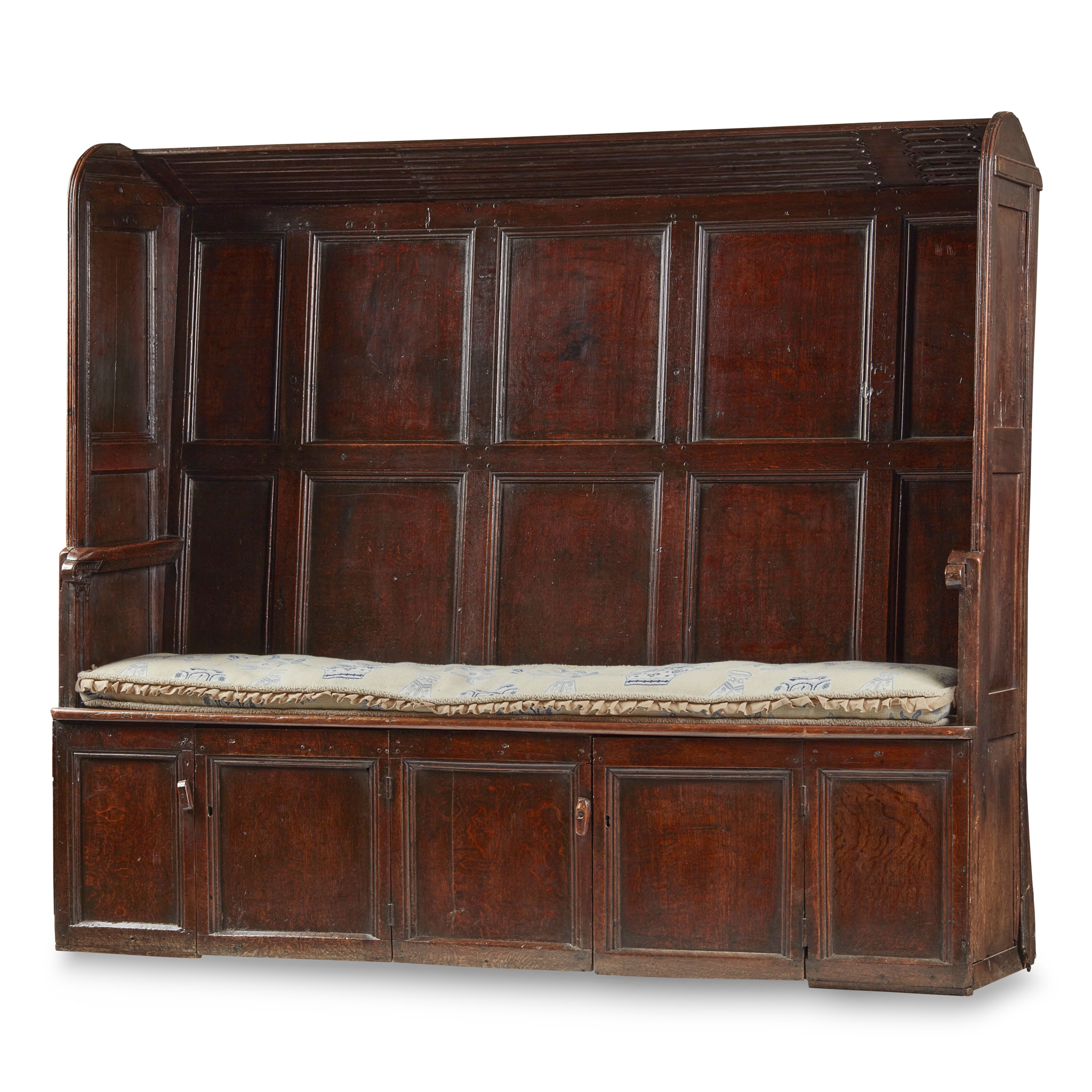 OAK HOODED BOX SETTLE