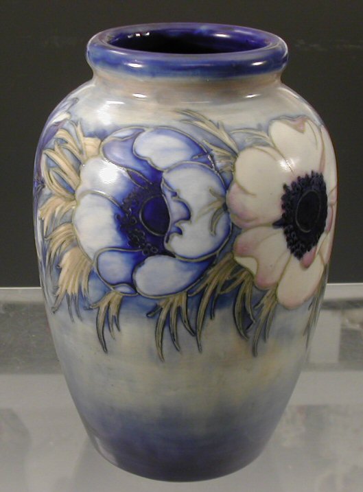 A Moorcroft saltglazed shouldered ovoid vase