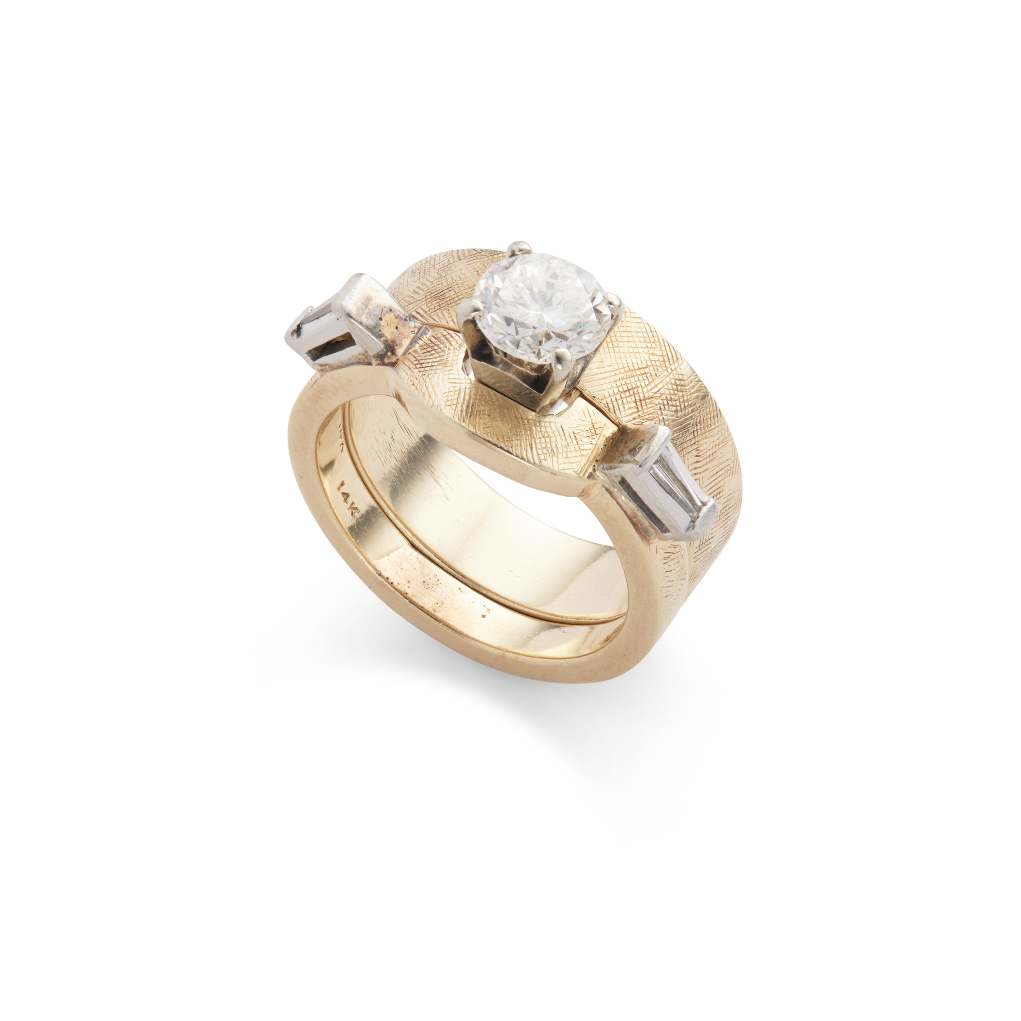 A two-piece diamond ring set