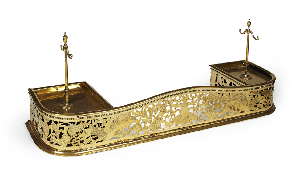 A George III brass fender