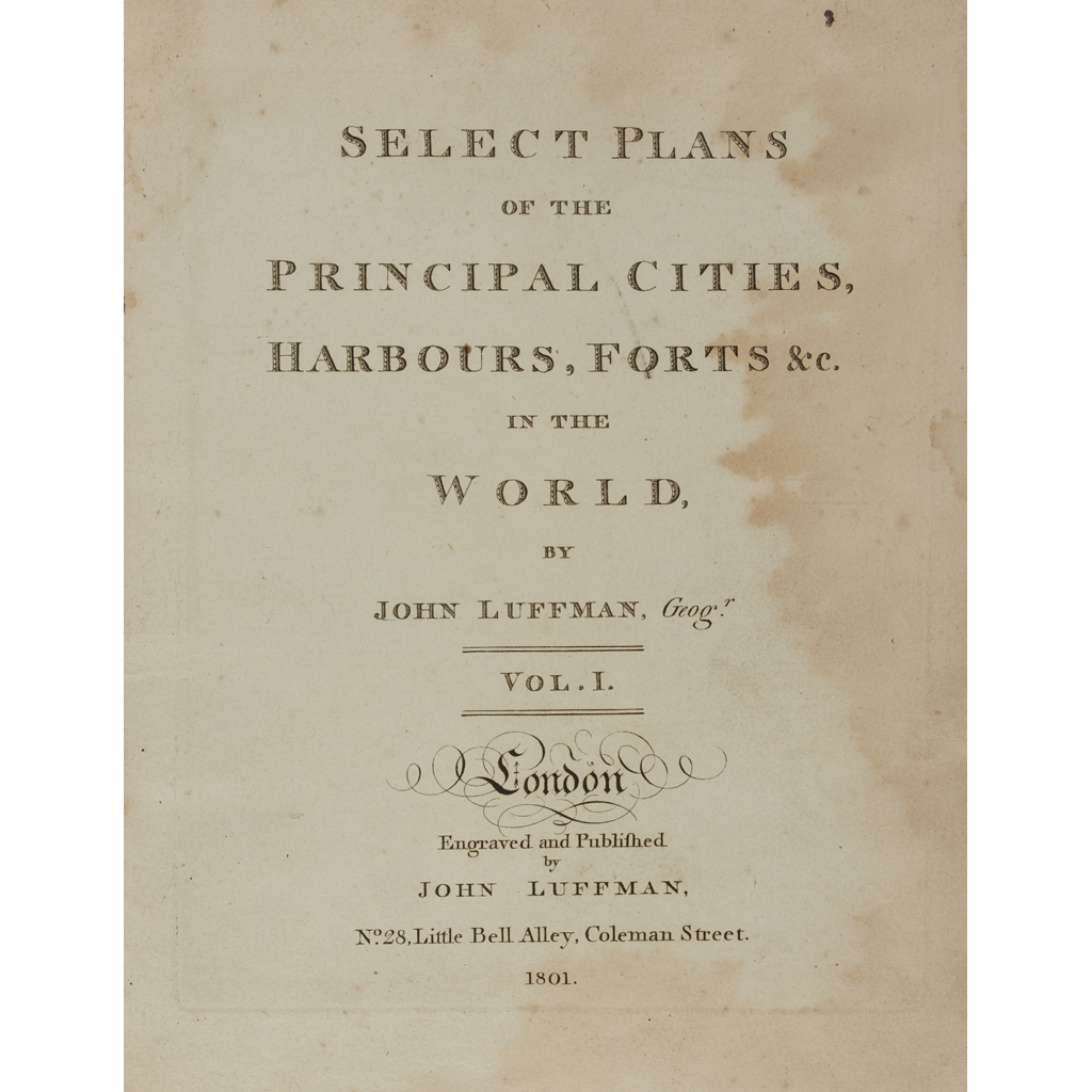 HAND-COLOURED CITY PLANS - LUFFMAN, JOHN