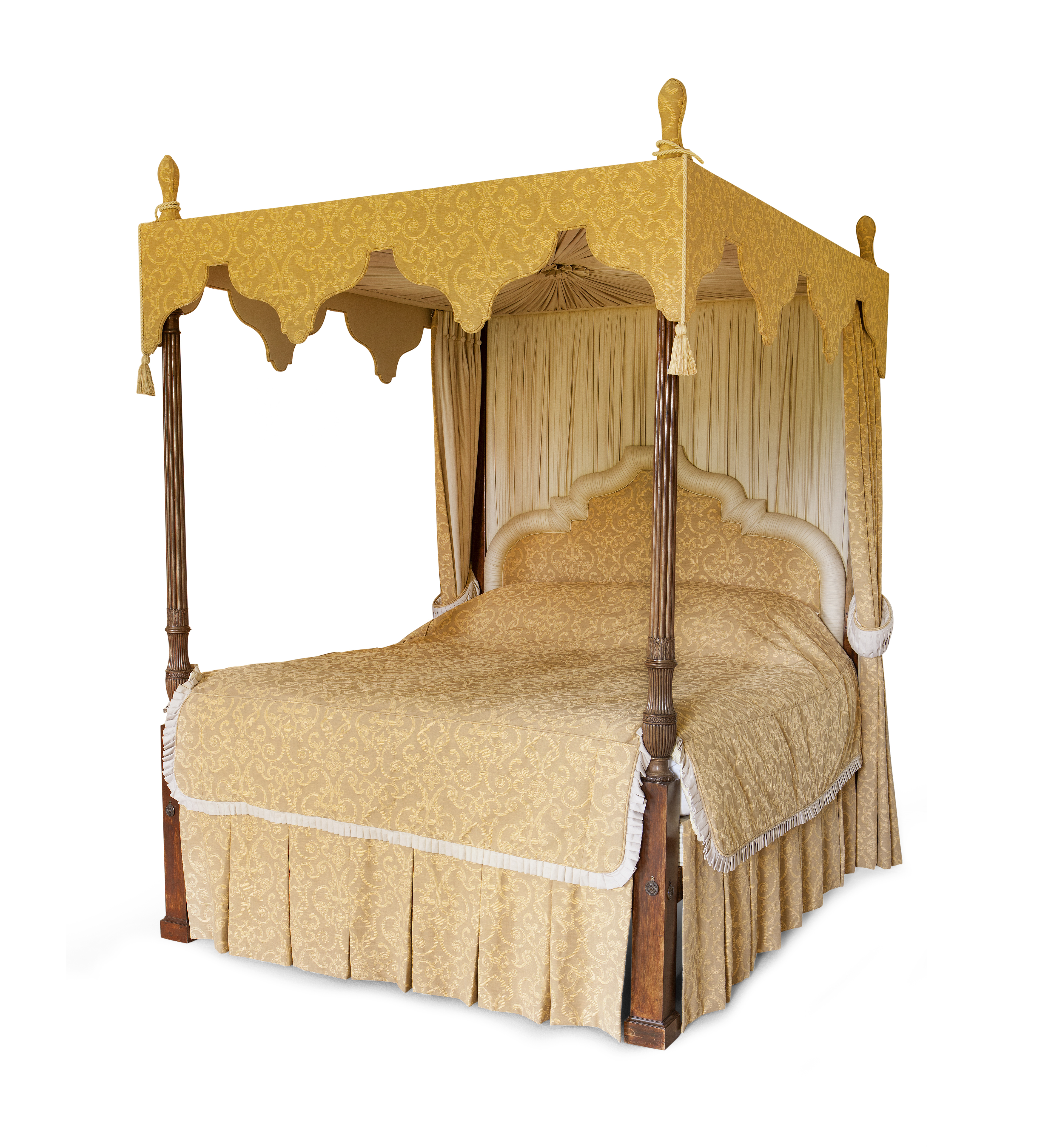 GEORGE III STYLE MAHOGANY FOUR POSTER BED