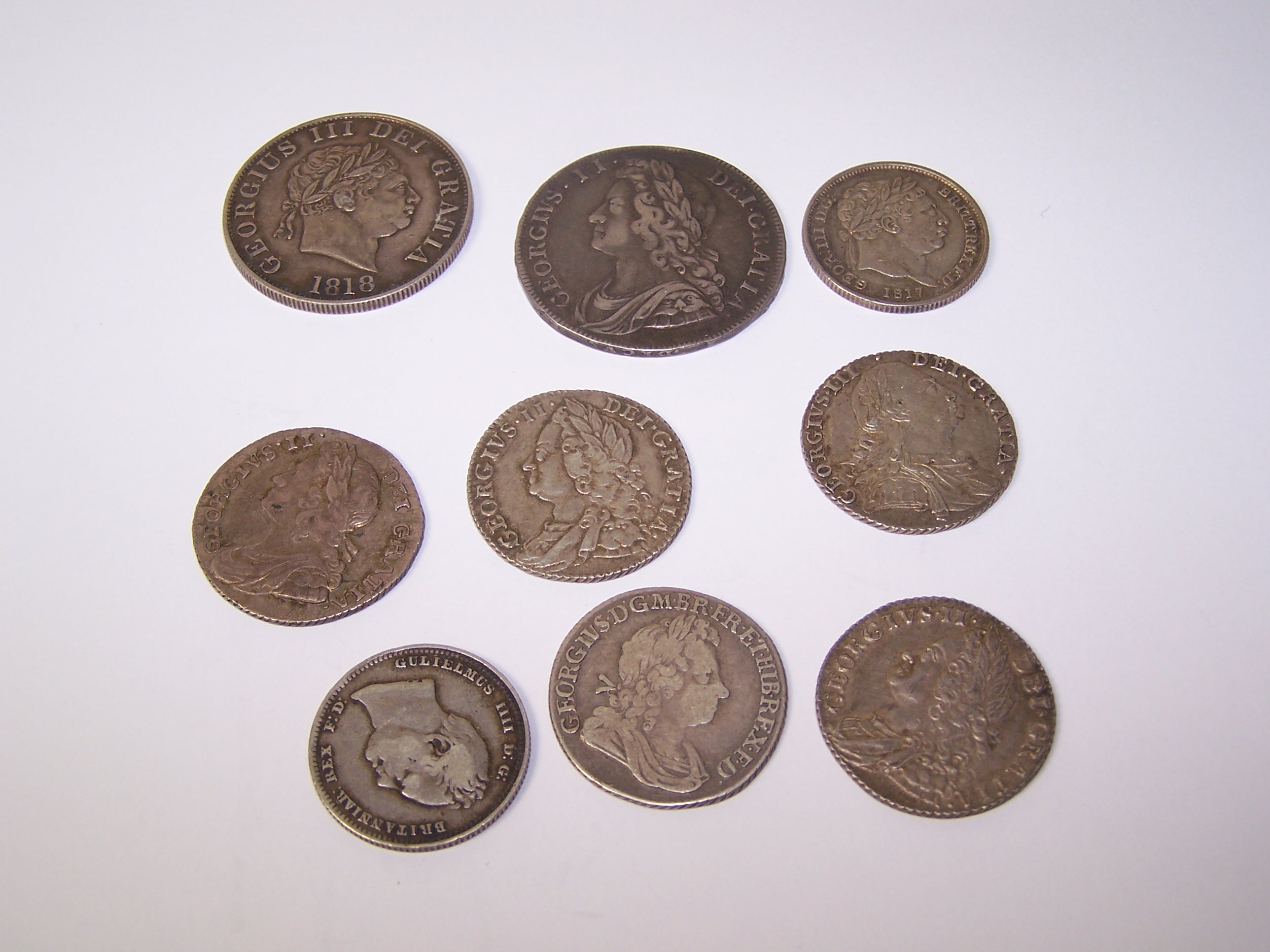 A group of early milled coinage