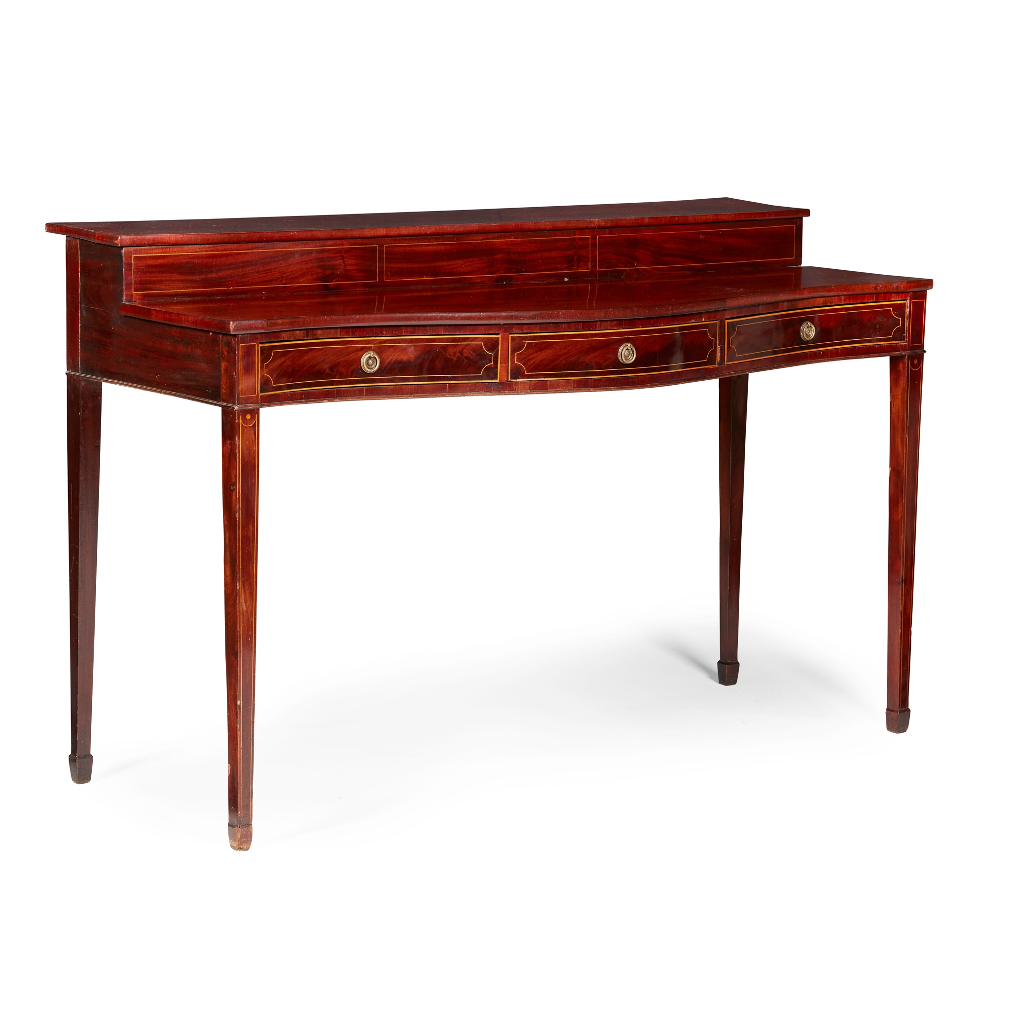 SCOTTISH GEORGE III MAHOGANY STAGEBACK SERVING TABLE