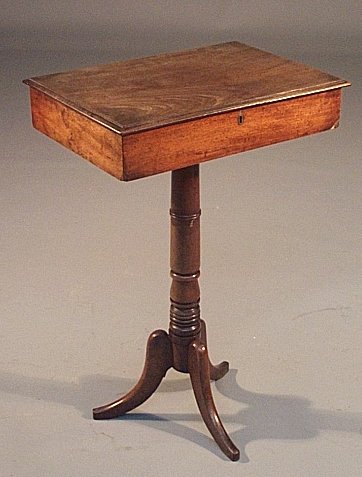 A Victorian mahogany workbox