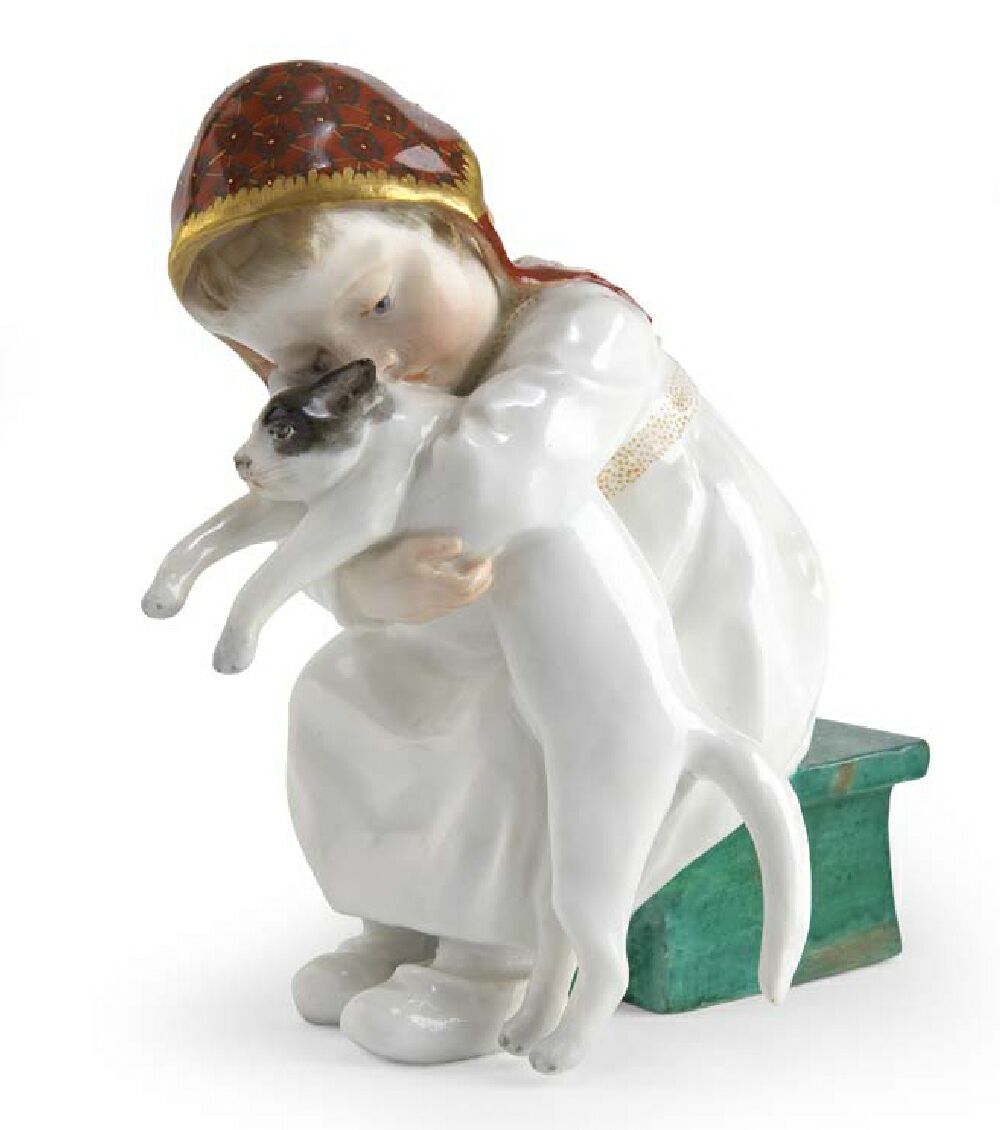 A 20th century Meissen figure of a girl After a model by Konrad Hentschel