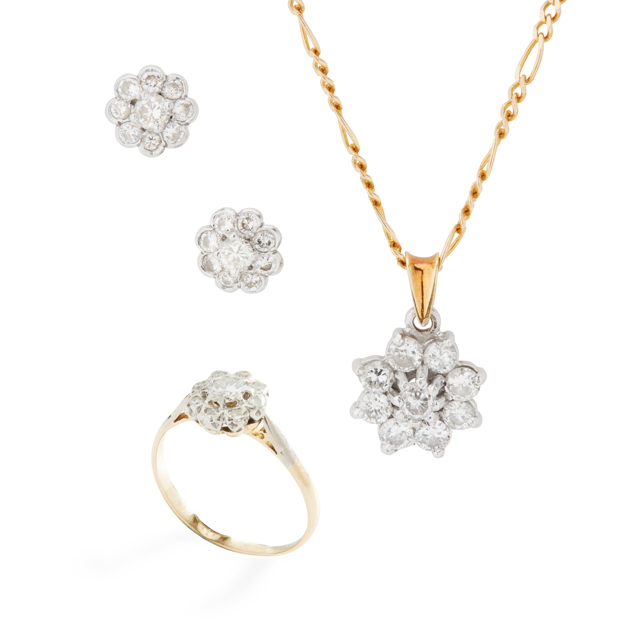 A collection of diamond jewellery