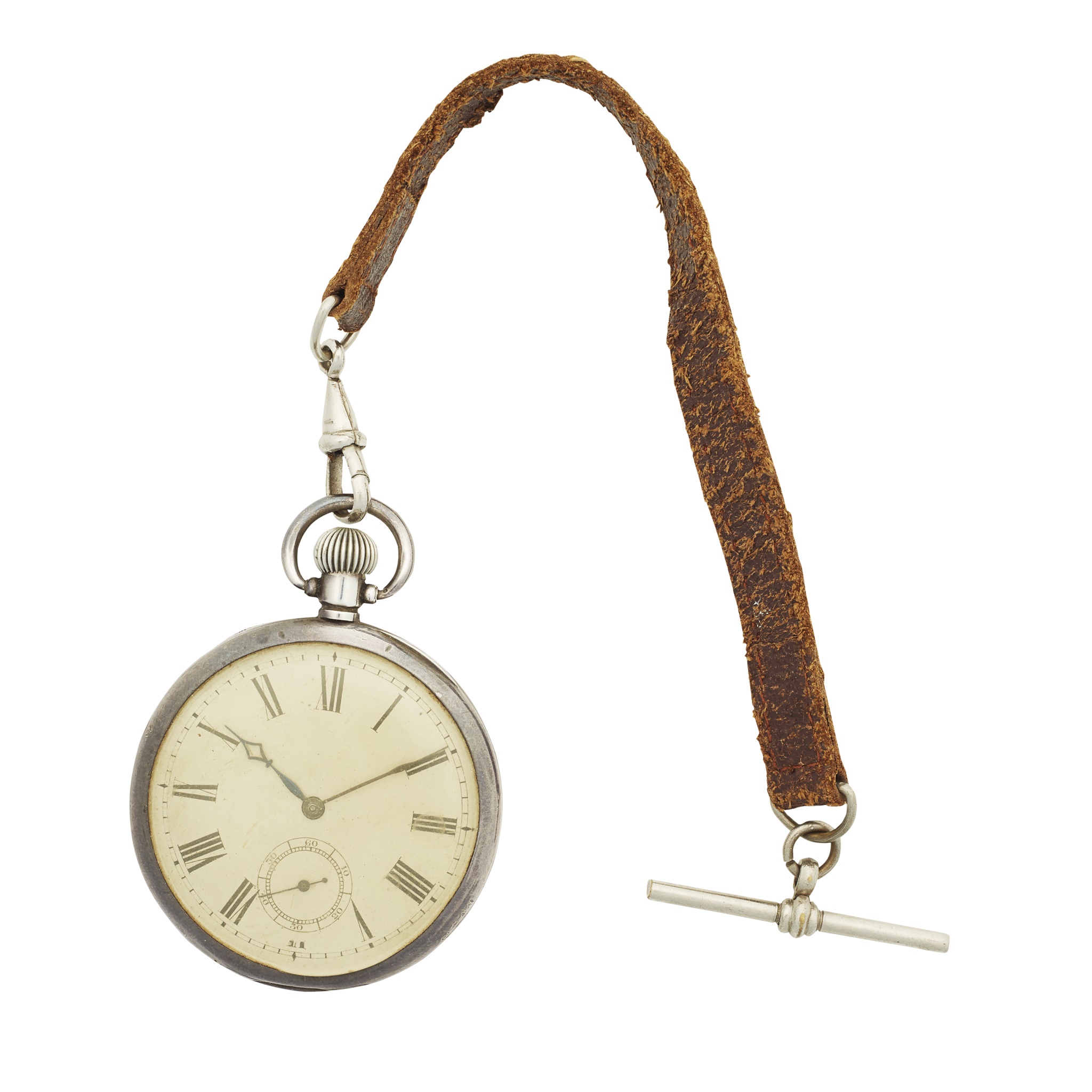 A silver cased pocket watch, Rolex