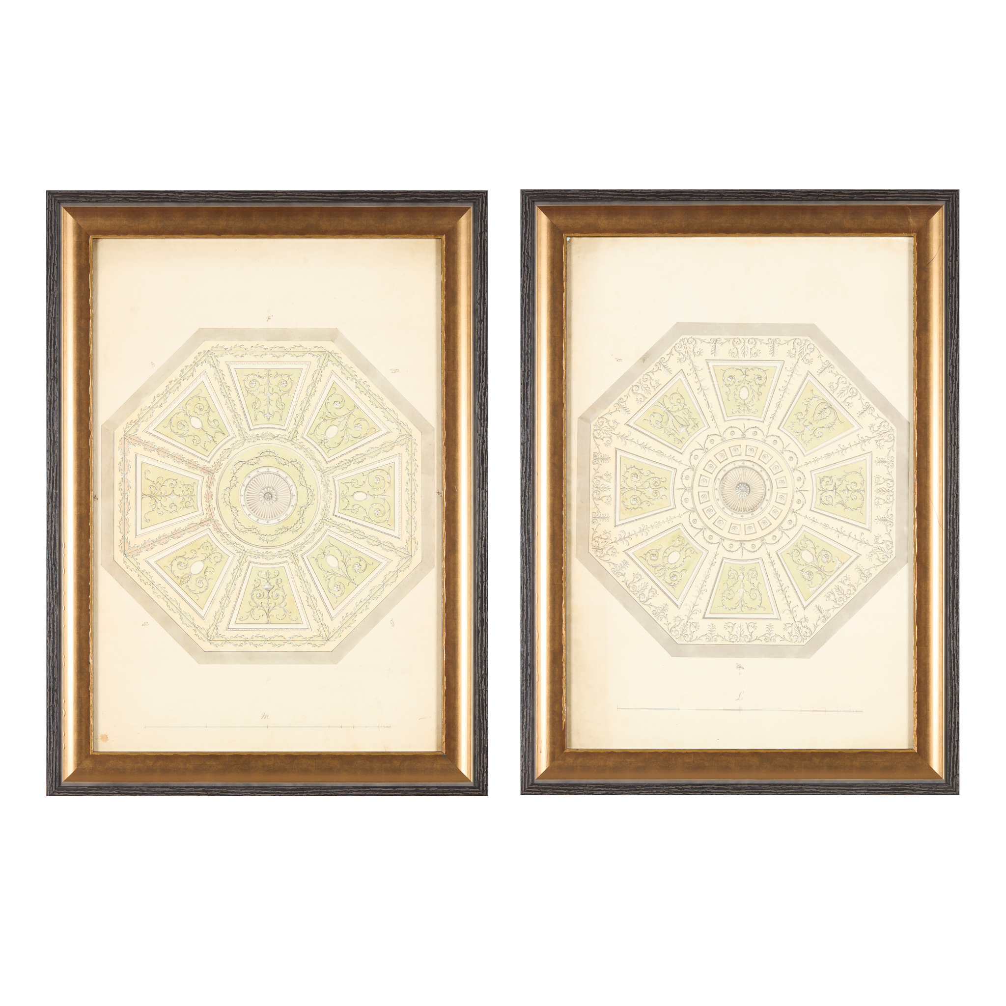 TWO DESIGNS FOR CEILINGS, BY GEORGE RICHARDSON (SCOTTISH CIRCA 1738-1813)