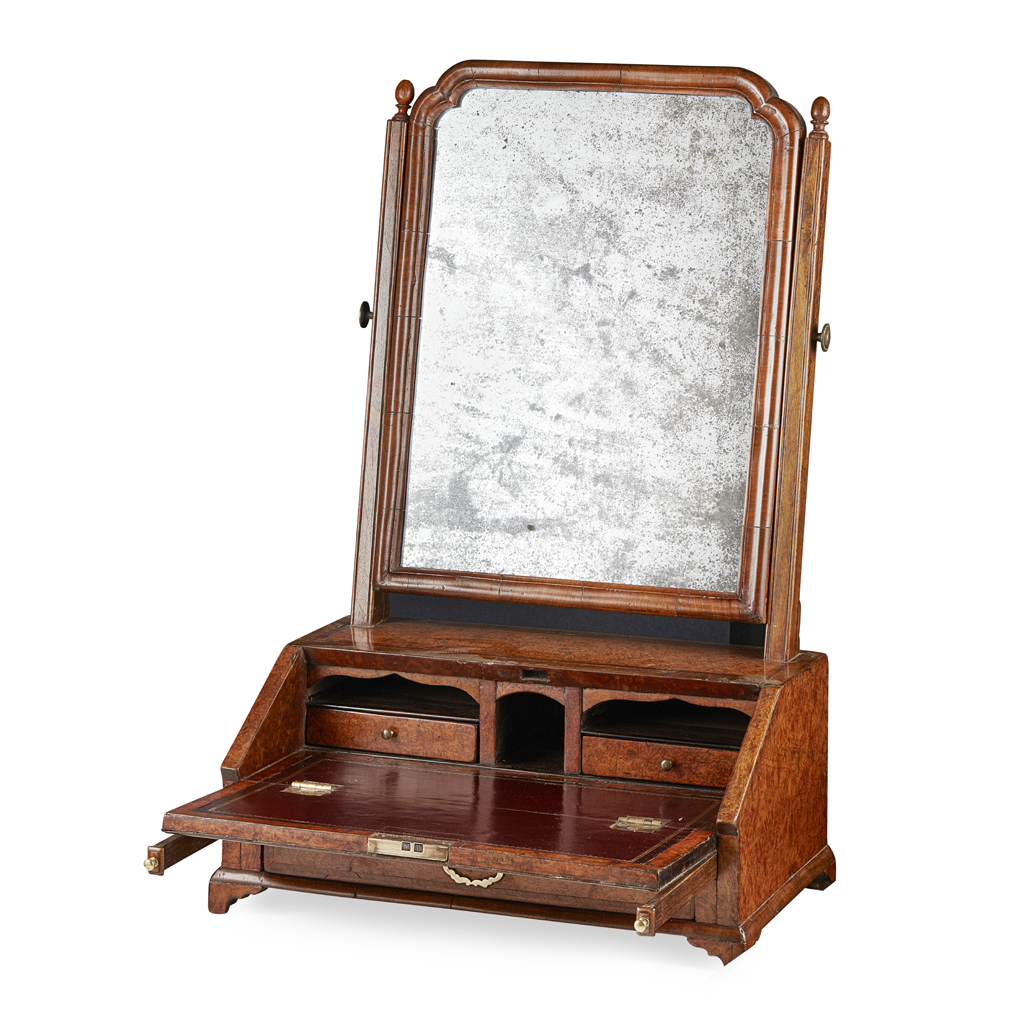 GEORGE II WALNUT TOILET MIRROR