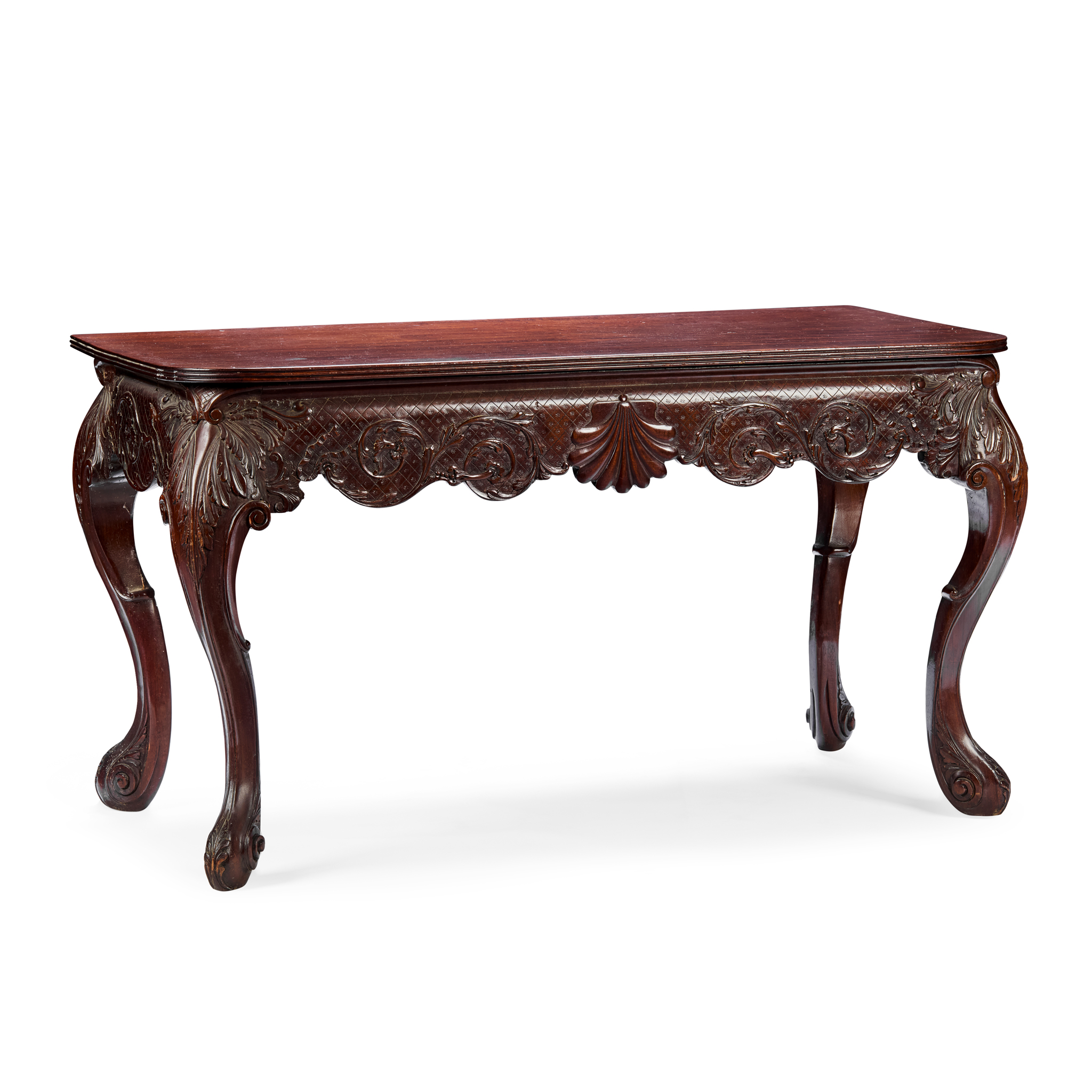 IRISH GEORGE III STYLE MAHOGANY CONSOLE TABLE, ATTRIBUTED TO HICKS OF DUBLIN