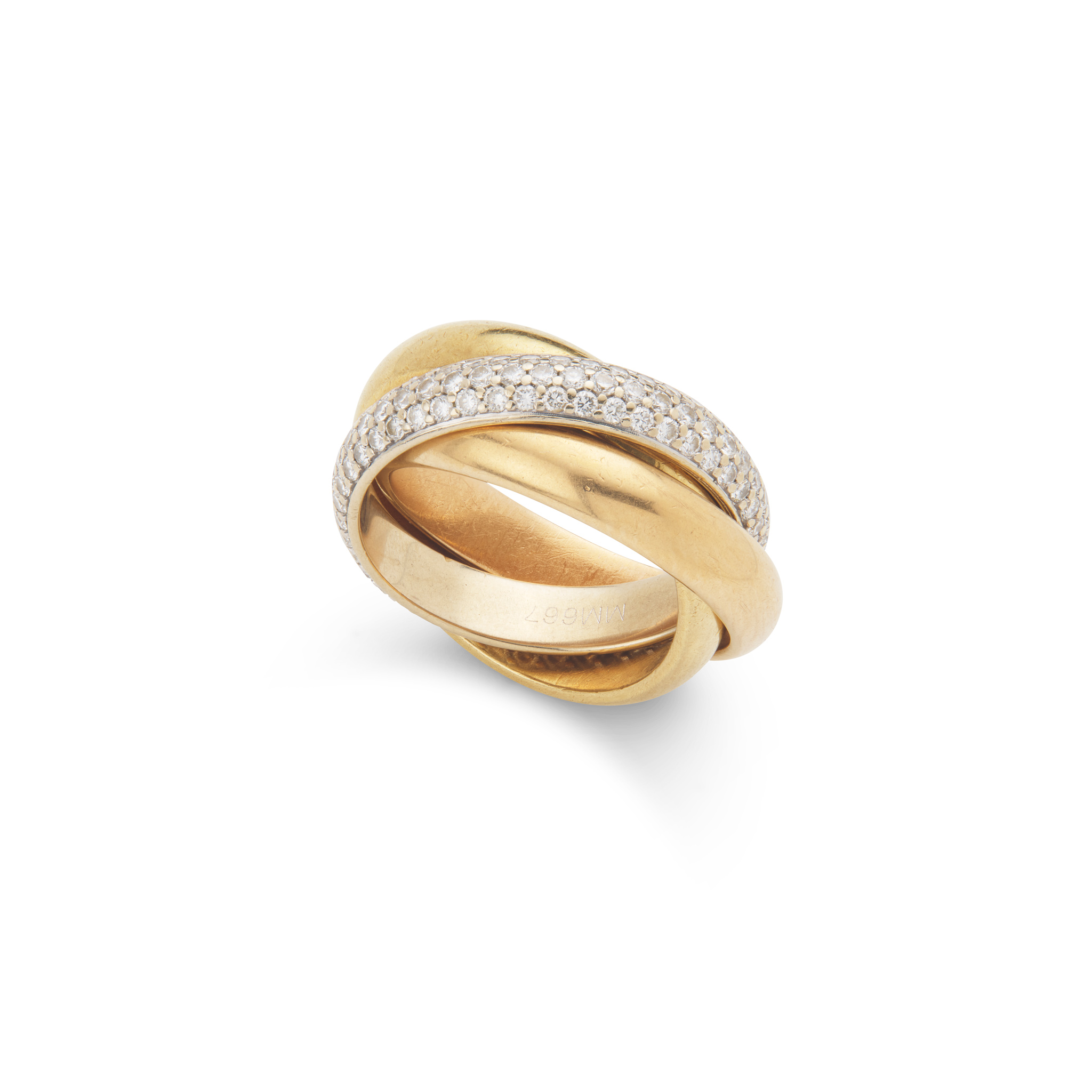 Cartier: A diamond "Trinity" ring