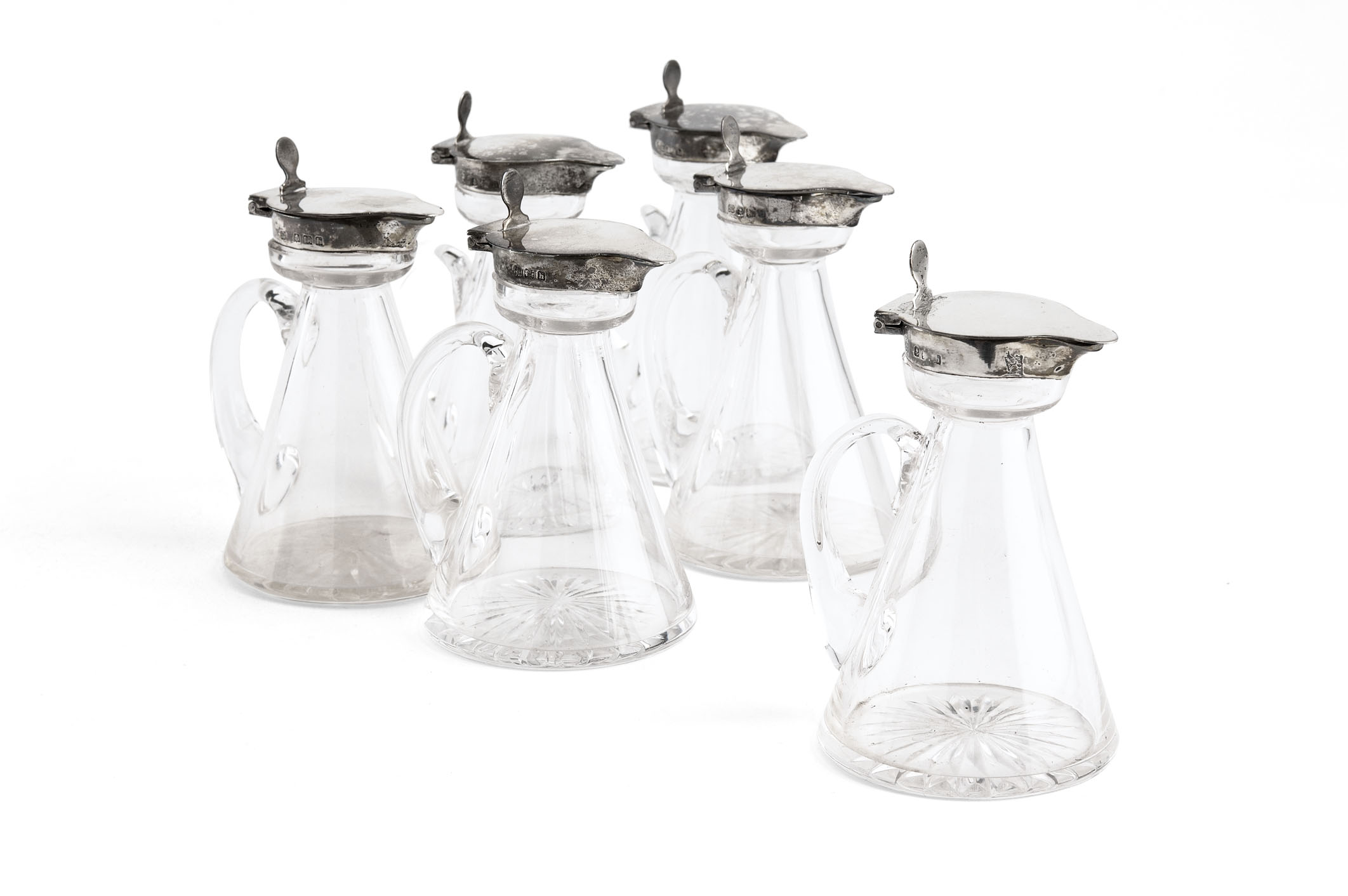 A set of six whisky noggins