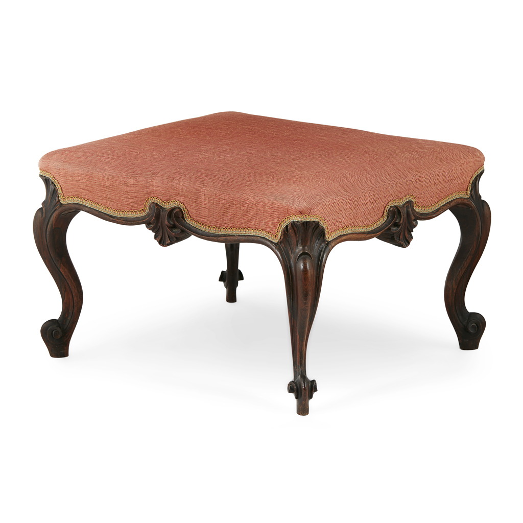 VICTORIAN ROSEWOOD FOOTSTOOL