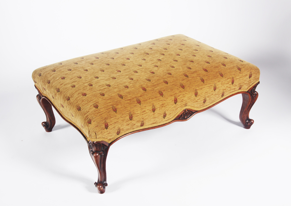 A Victorian mahogany style ottoman