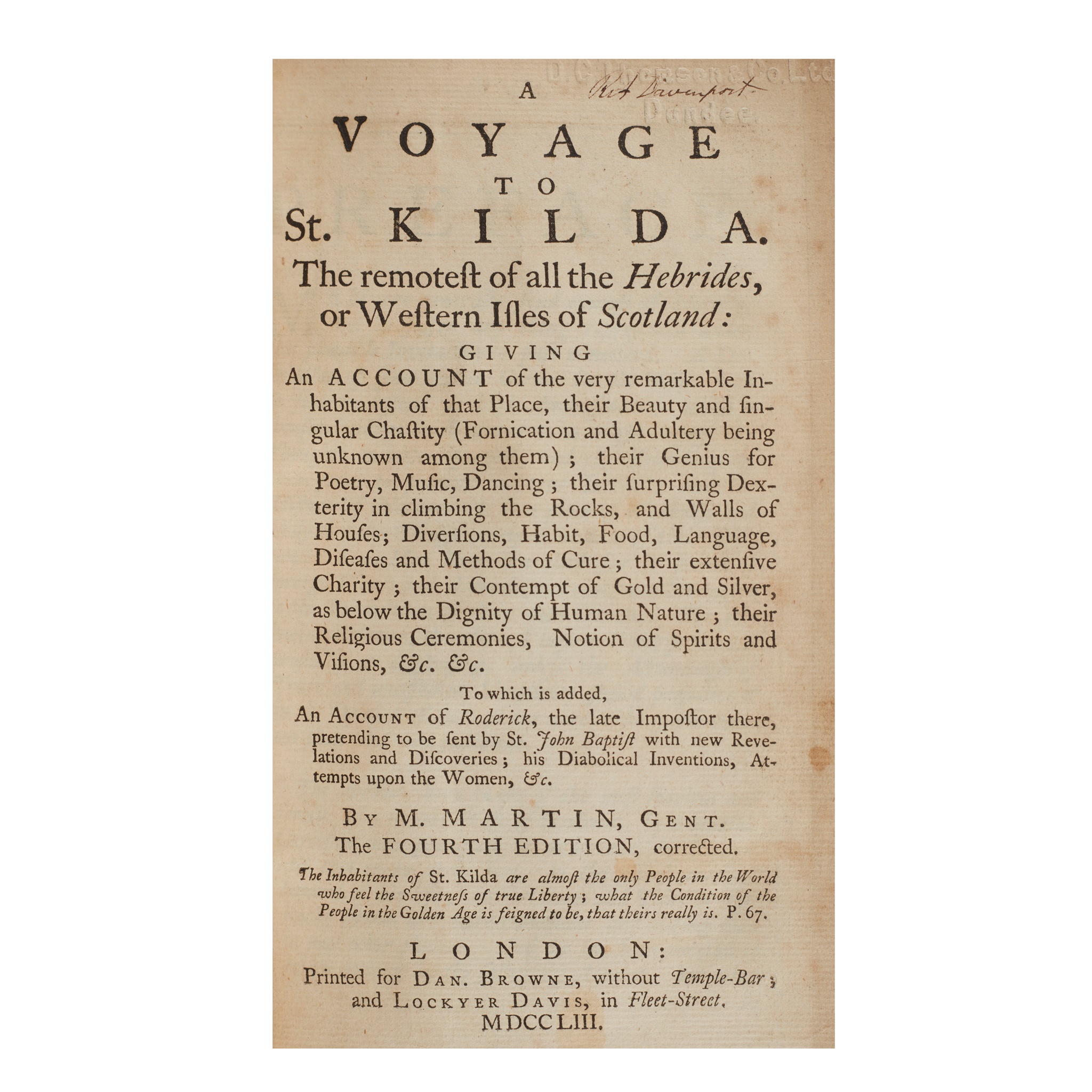 St Kilda: Martin, Martin