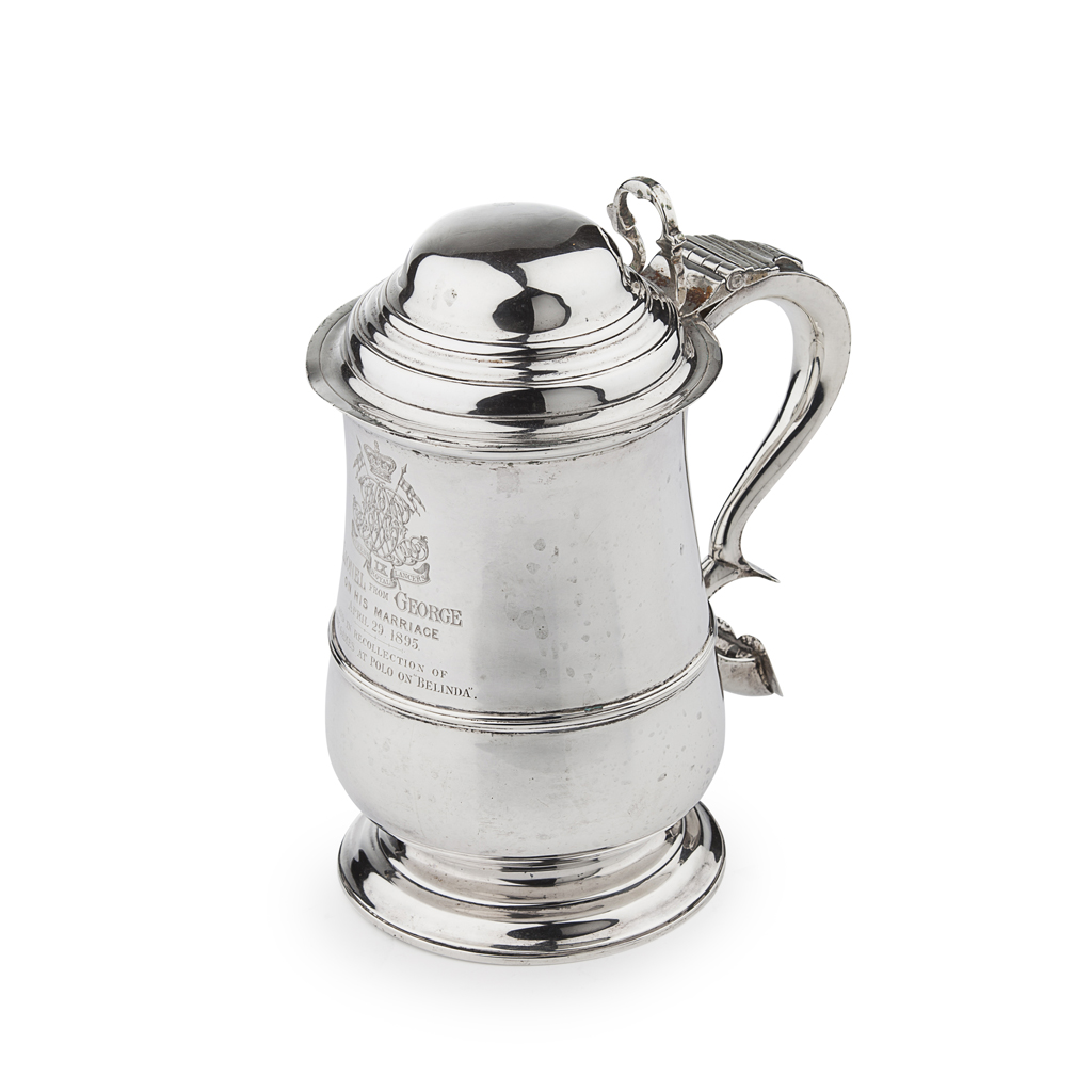 A large Victorian lidded tankard