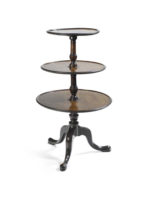 A George III mahogany dumb waiter