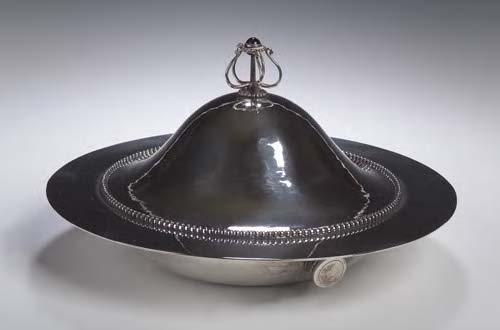 C. R. Ashbee (1863-1942) A Guild of Handicrafts electroplated muffin dish and cover,