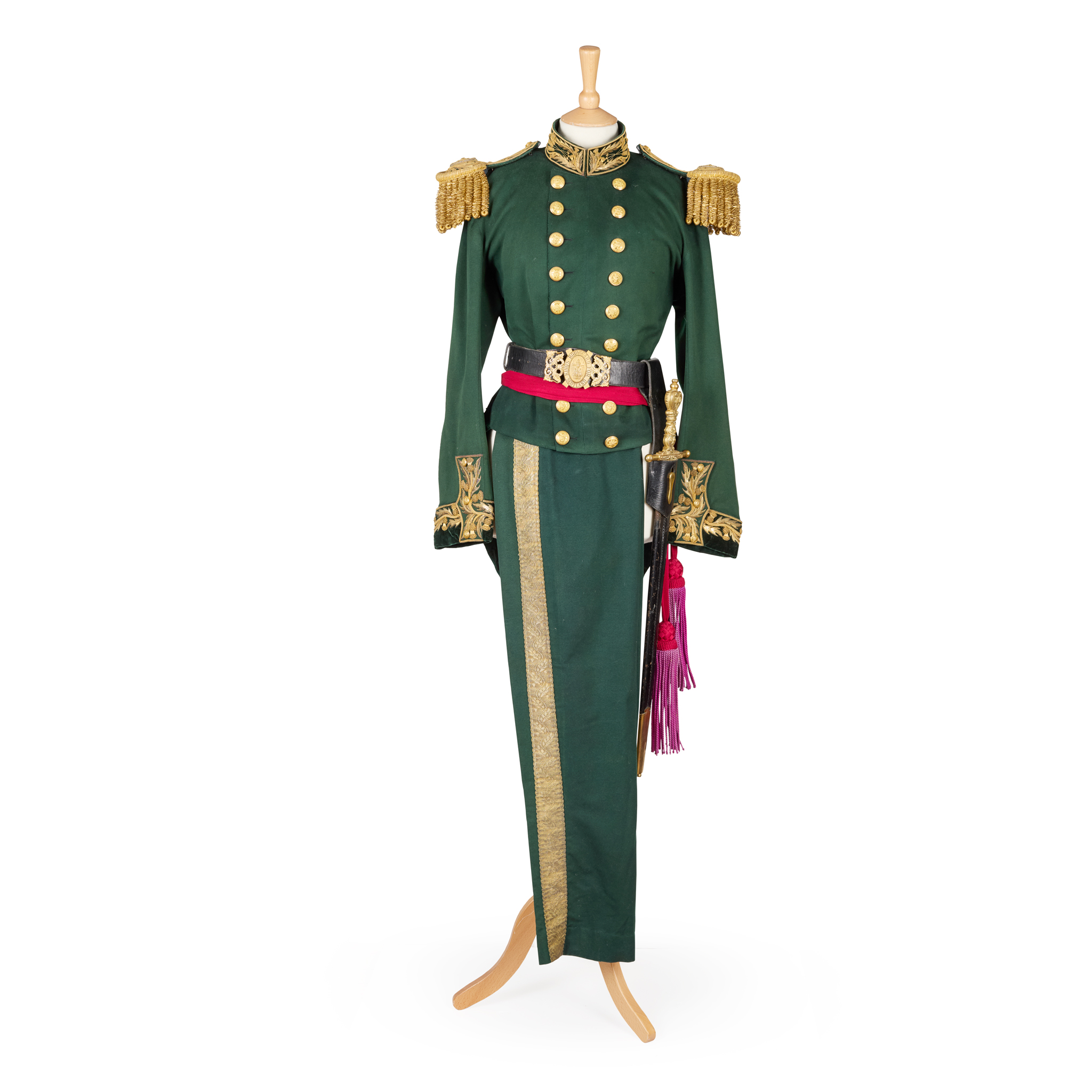 GEORGE VI ROYAL COMPANY OF ARCHERS KING'S BODYGUARD GREEN DRESS UNIFORM