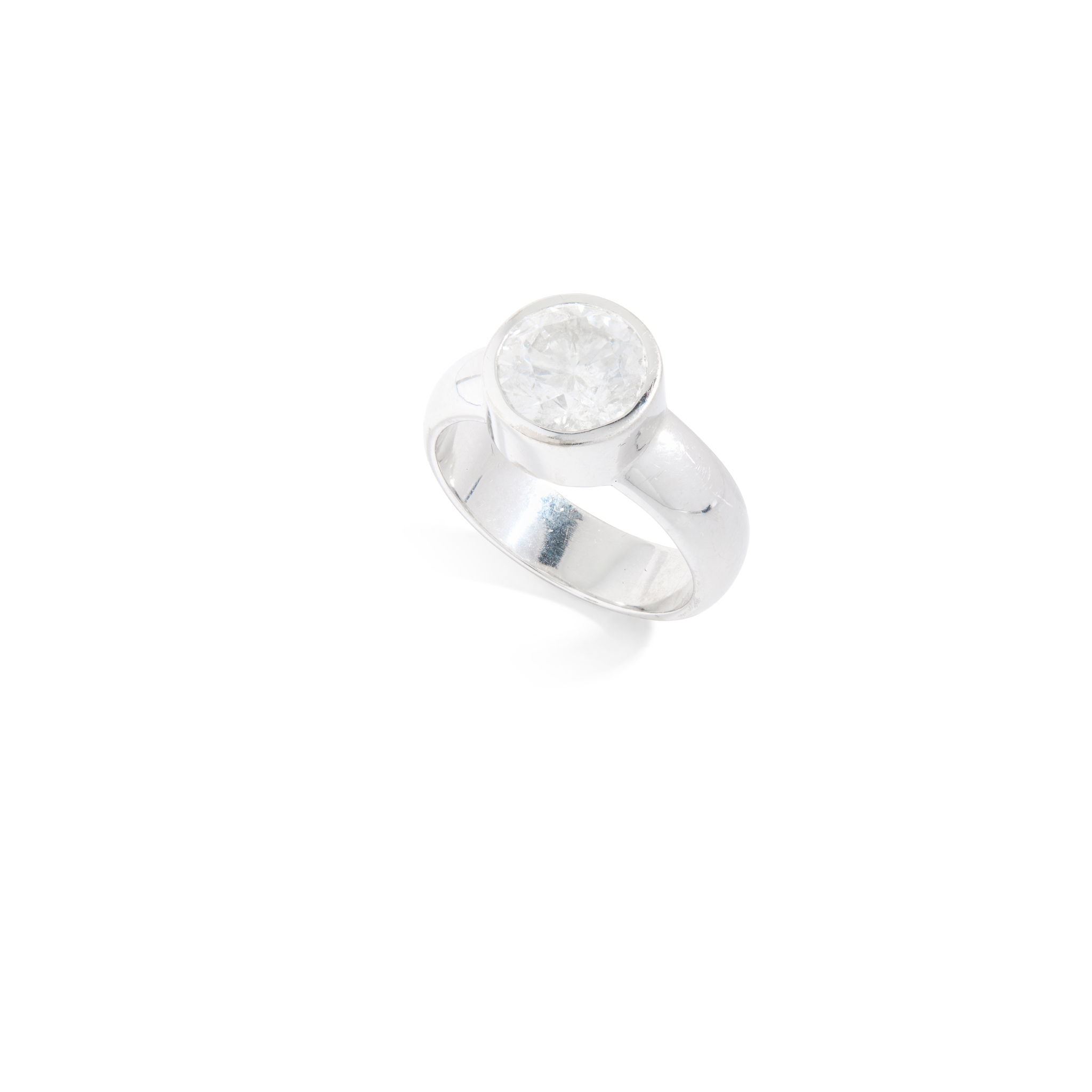 A diamond single-stone ring