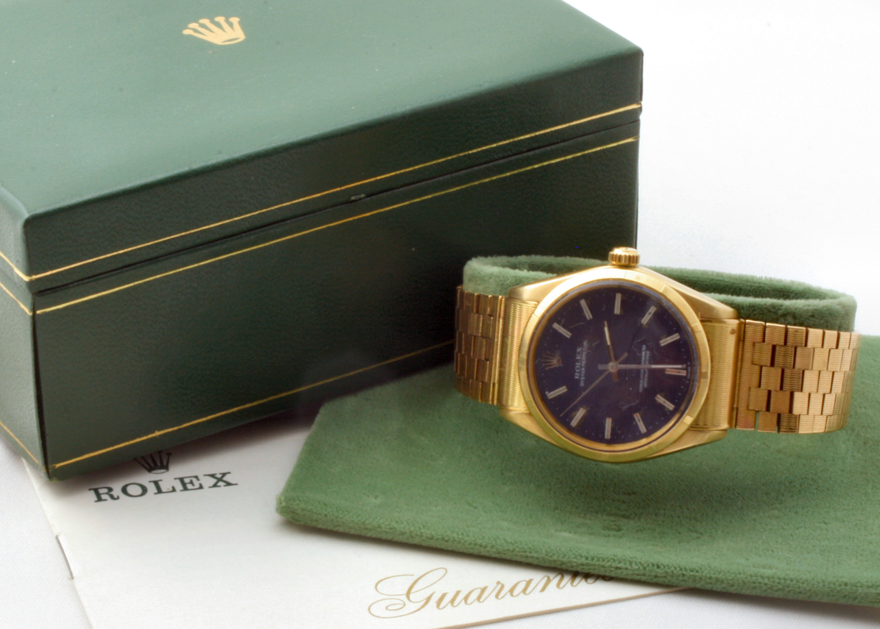 ROLEX - a gentleman's 14ct gold cased wrist watch