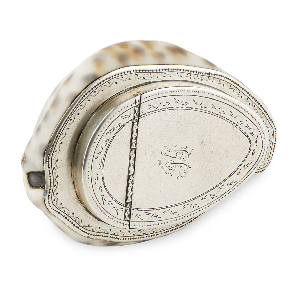 INVERNESS - A SCARCE SCOTTISH PROVINCIAL COWRIE SHELL SNUFF BOX