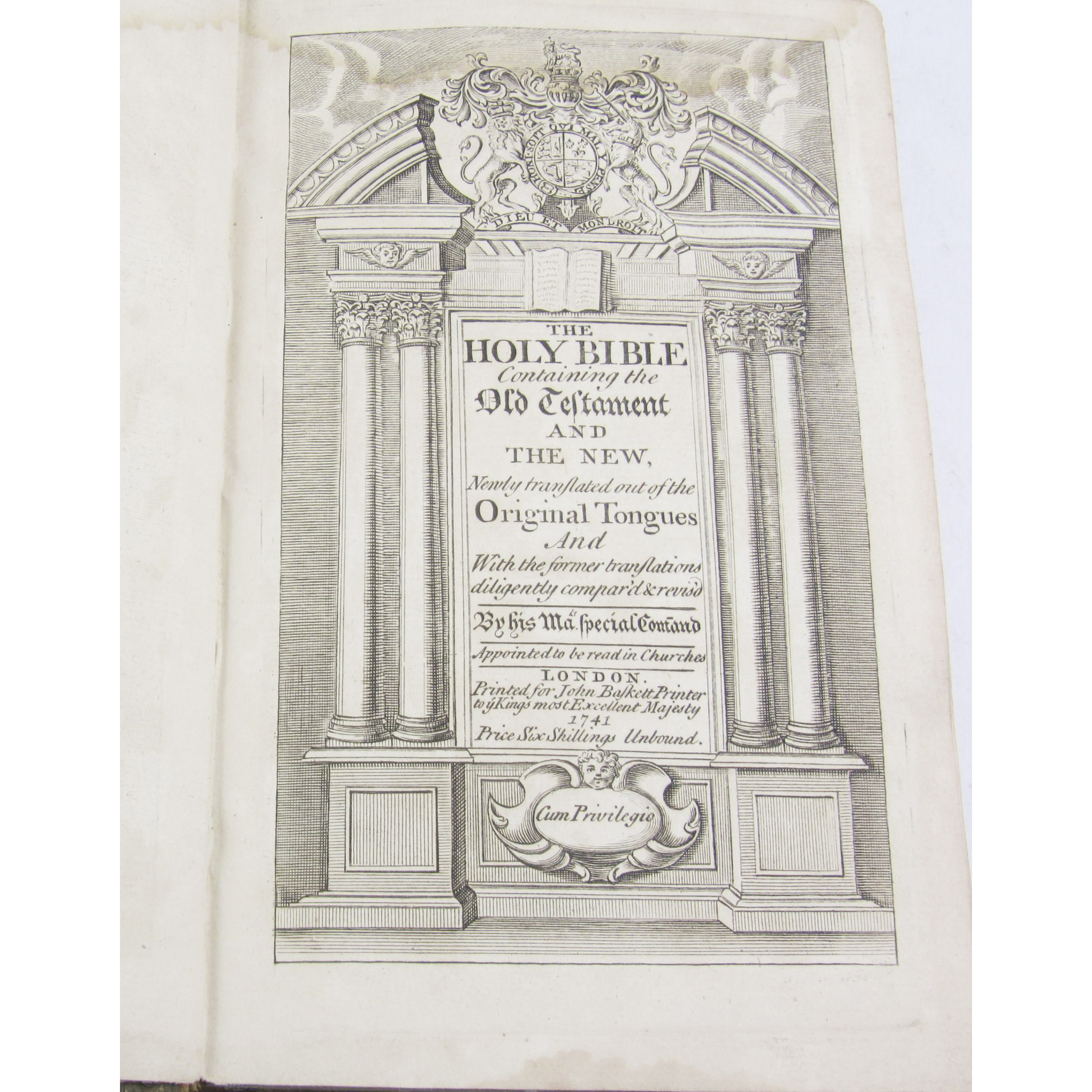 Holy Bible, English, 1741