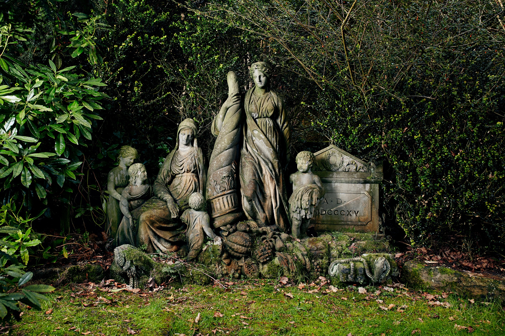 CARVED SANDSTONE FIGURE GROUP, BY SIR JOHN STEELL RSA (1804-1891)