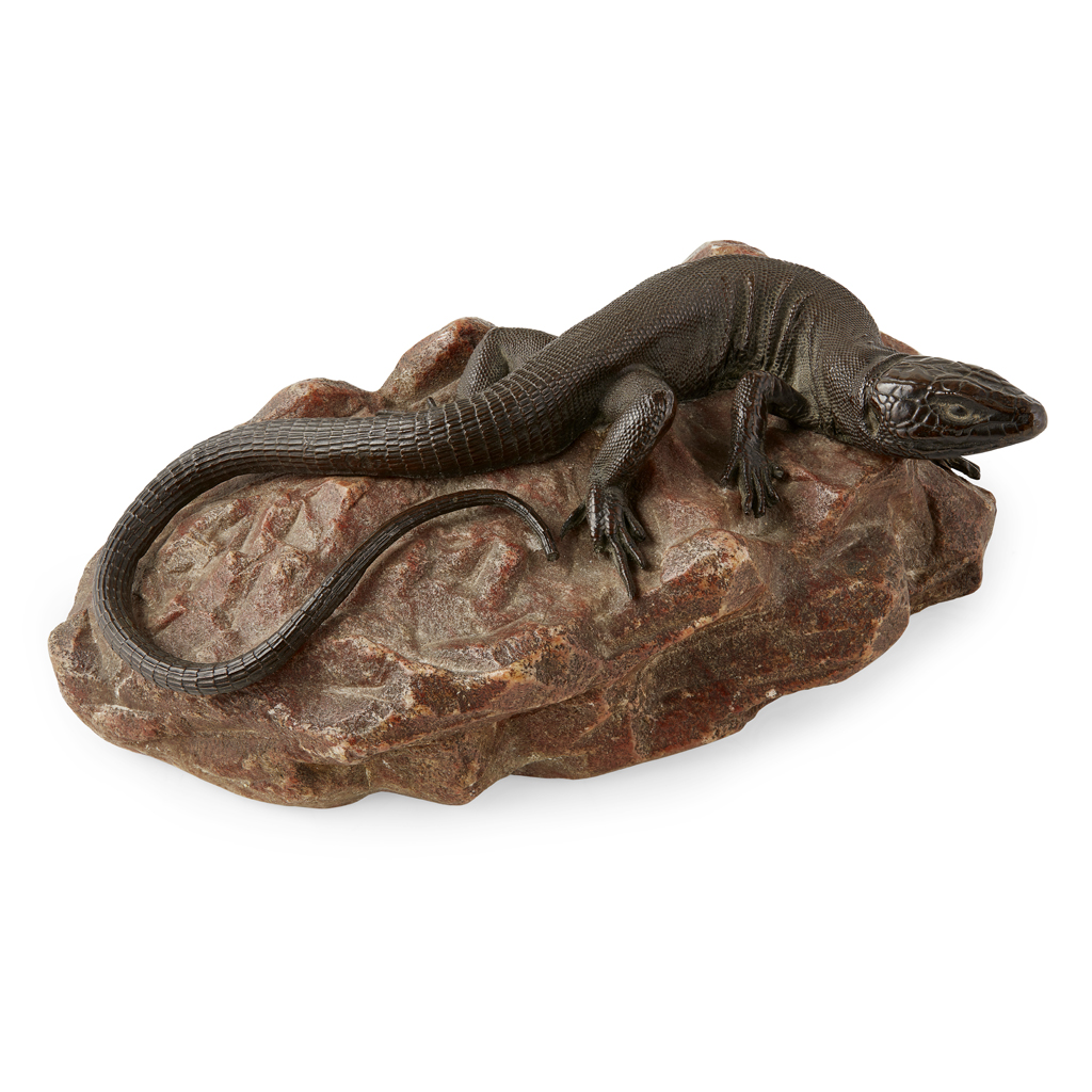 AUSTRIAN BRONZE FIGURE OF A LIZARD