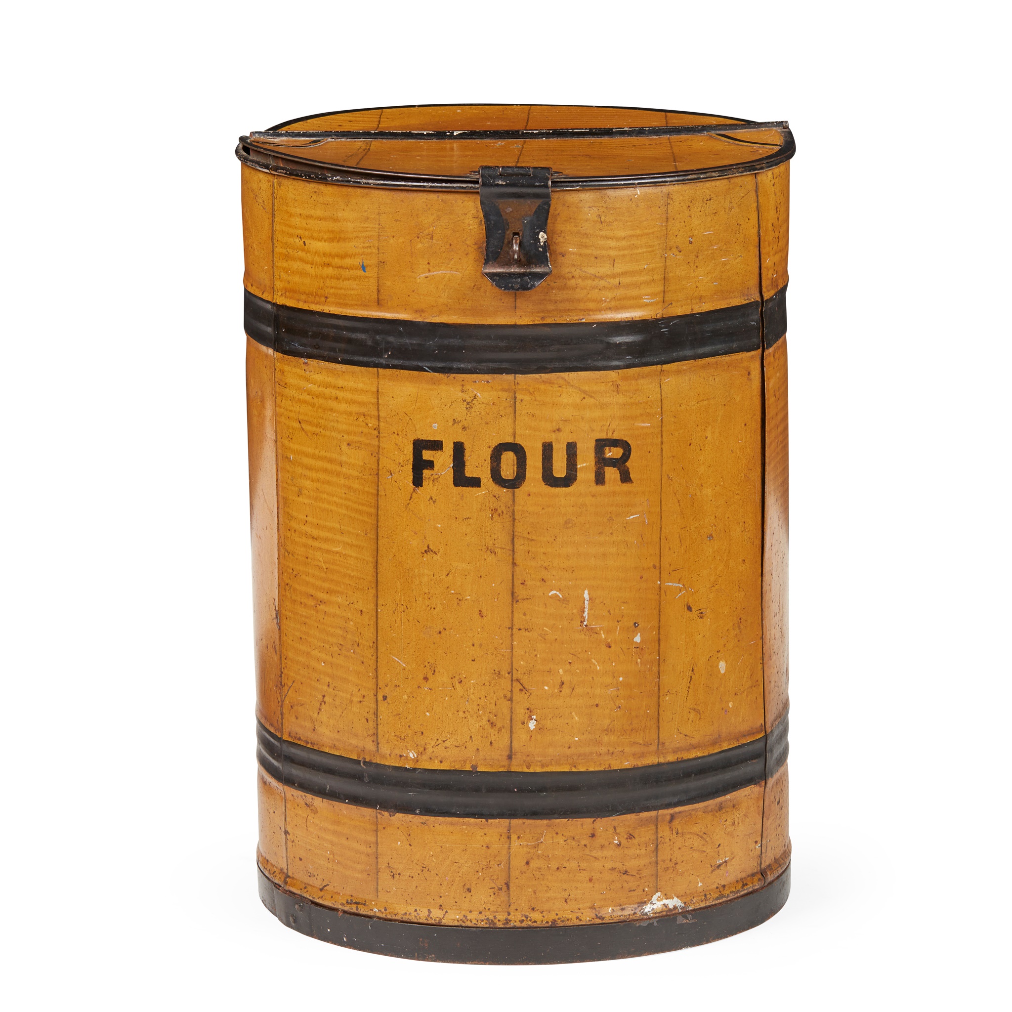 LARGE VICTORIAN TOLE PEINTE FLOUR BIN