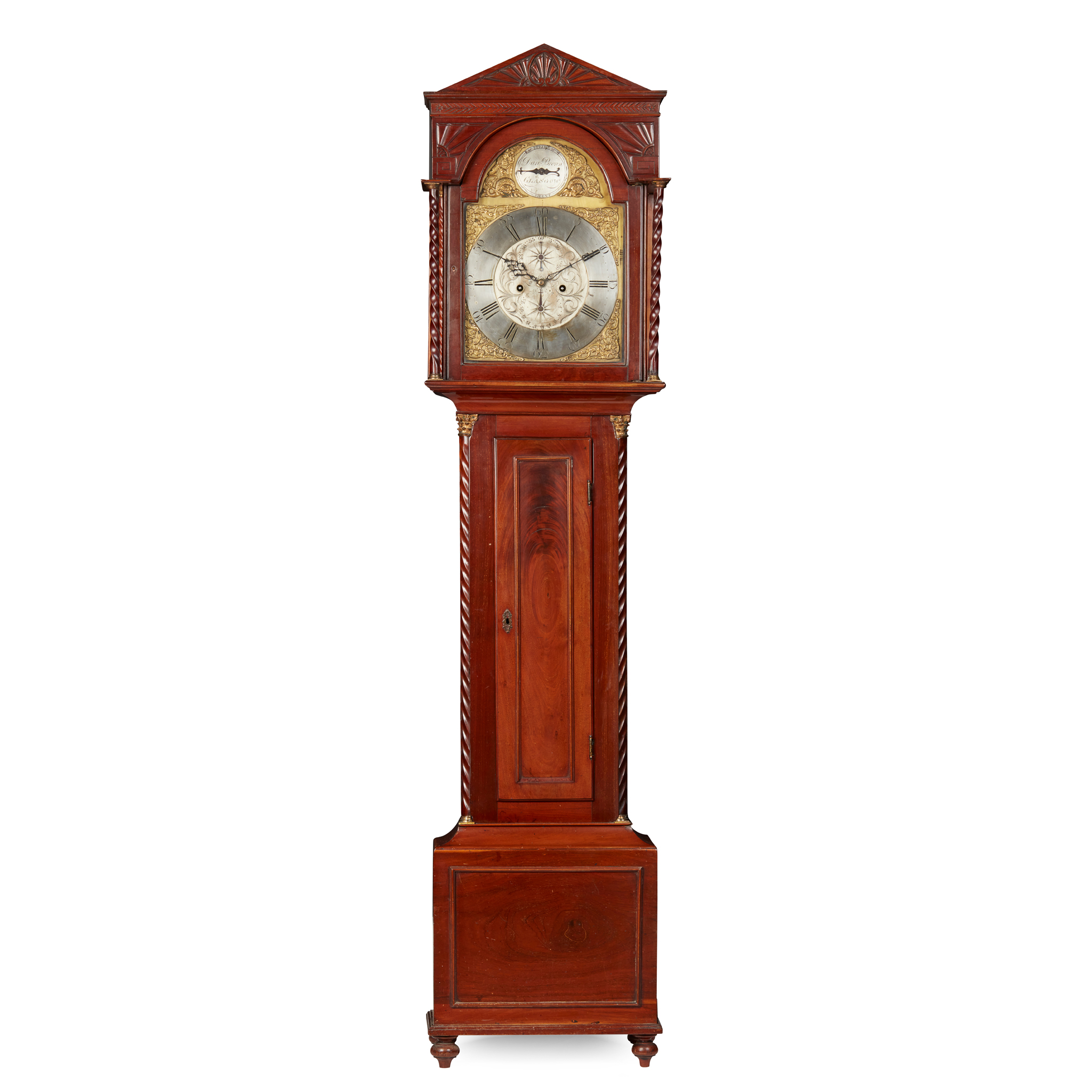 SCOTTISH GEORGE III MAHOGANY LONGCASE CLOCK, BY DANIEL BROWN, GLASGOW