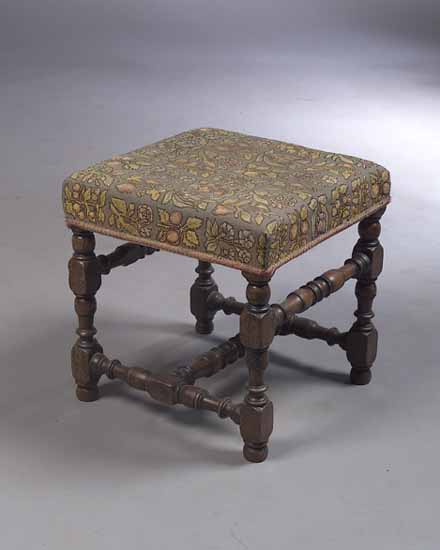 A 17th century style stained beech stool