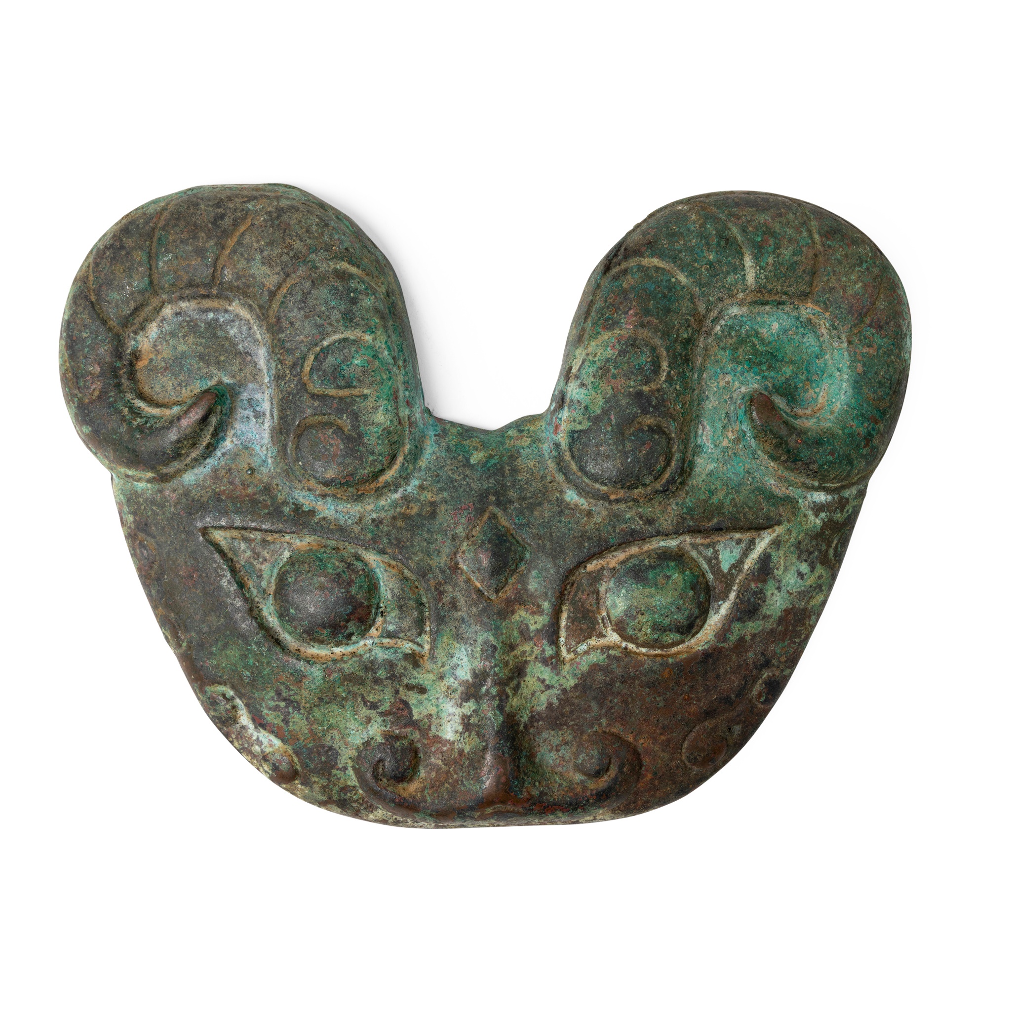 ARCHAIC BRONZE 'TAOTIE' MASK