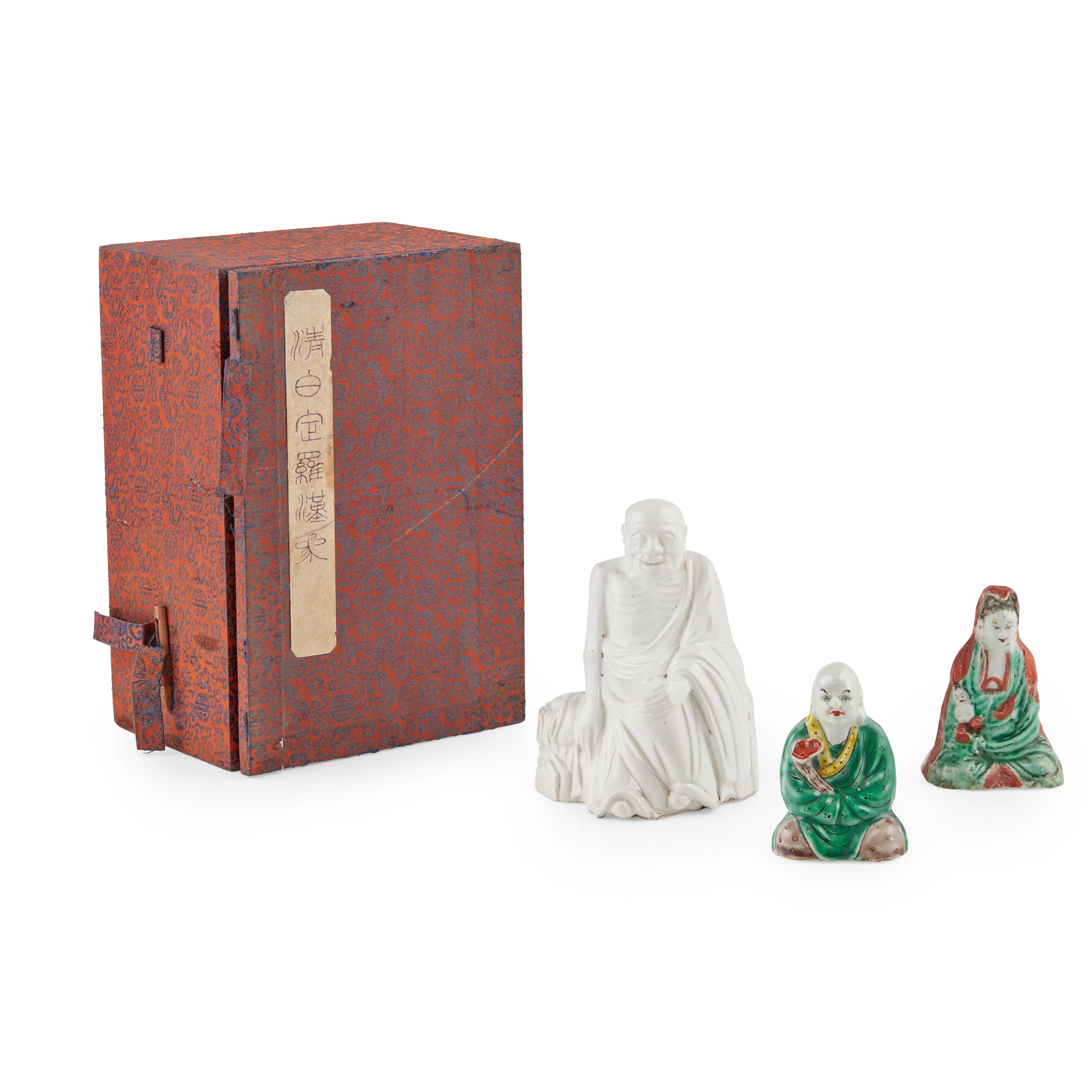 COLLECTION OF THREE SEATED BUDDHIST FIGURES