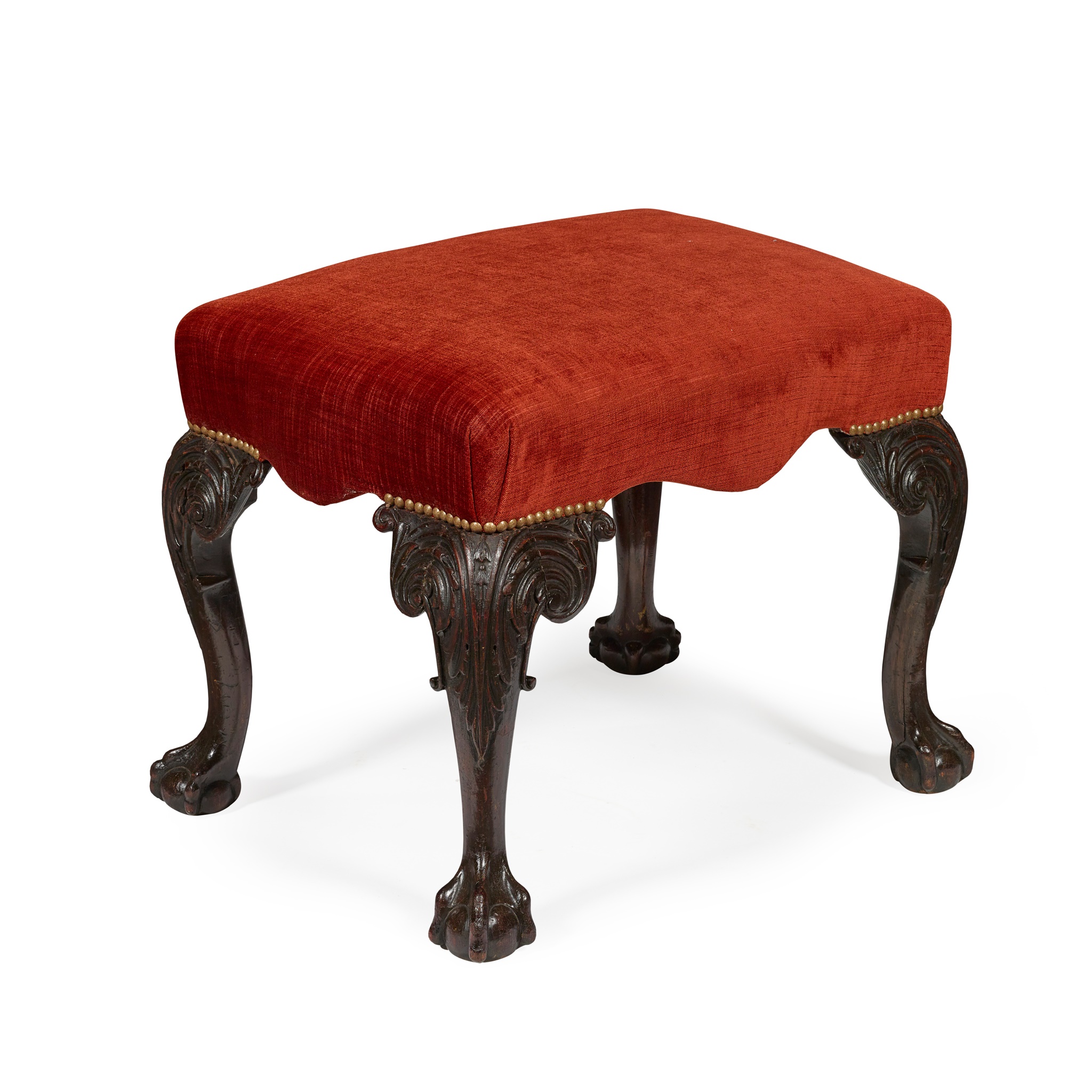 GEORGE II STYLE MAHOGANY STOOL